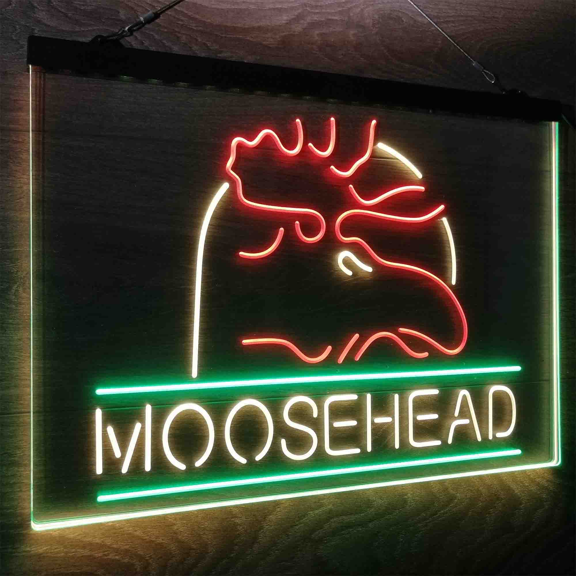 Moosehead Lager Beer Man Cave Neon LED Sign 3 Colors