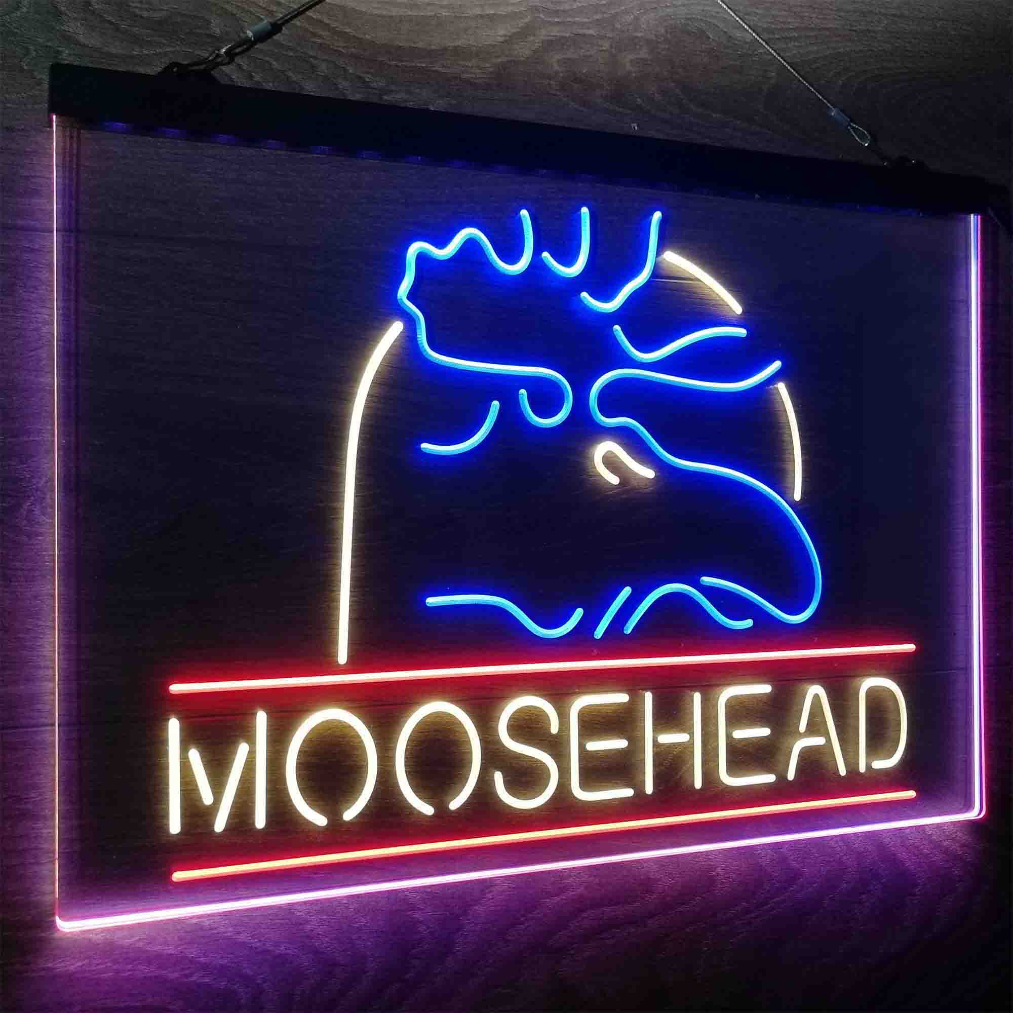 Moosehead Lager Beer Man Cave Neon LED Sign 3 Colors