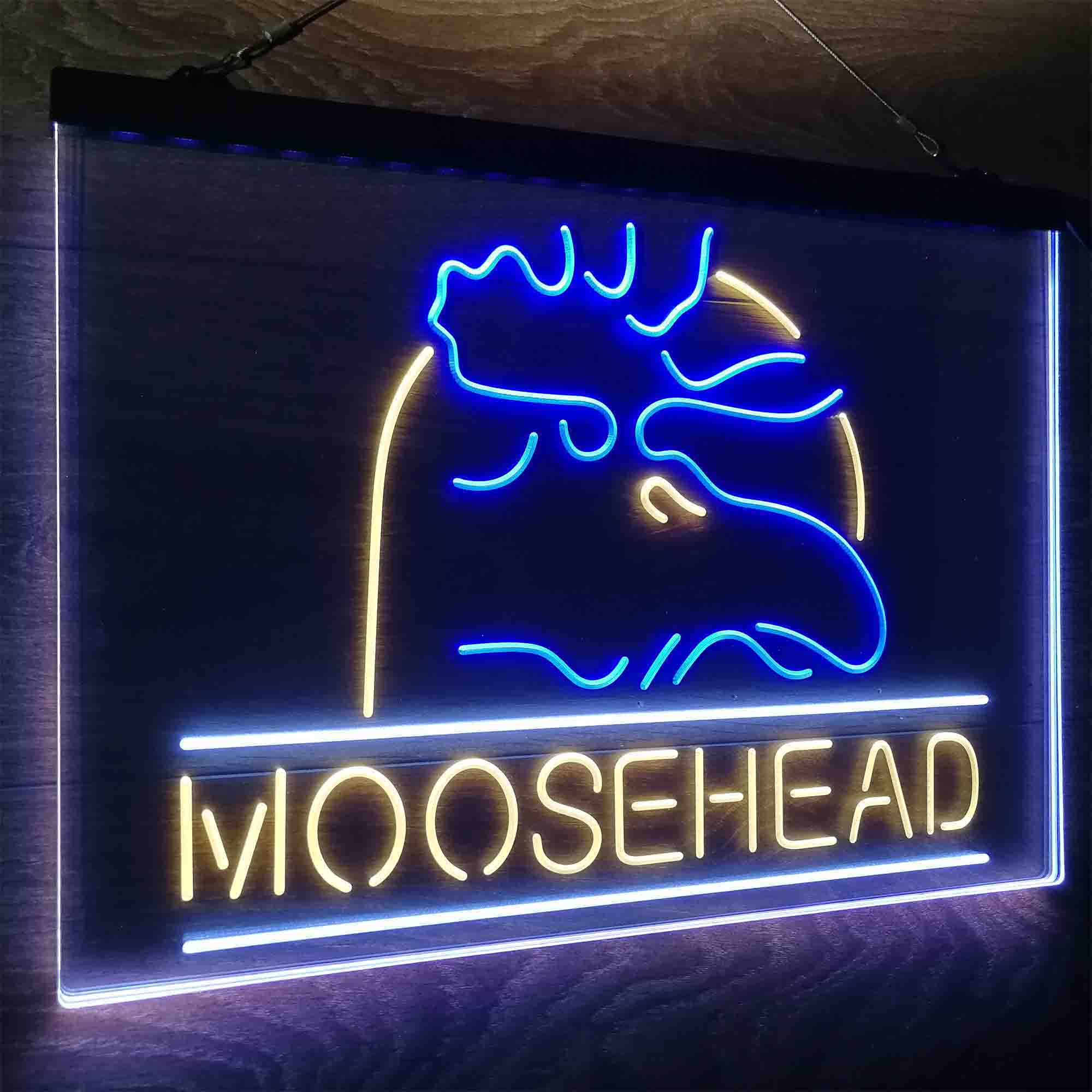 Moosehead Lager Beer Man Cave Neon LED Sign 3 Colors