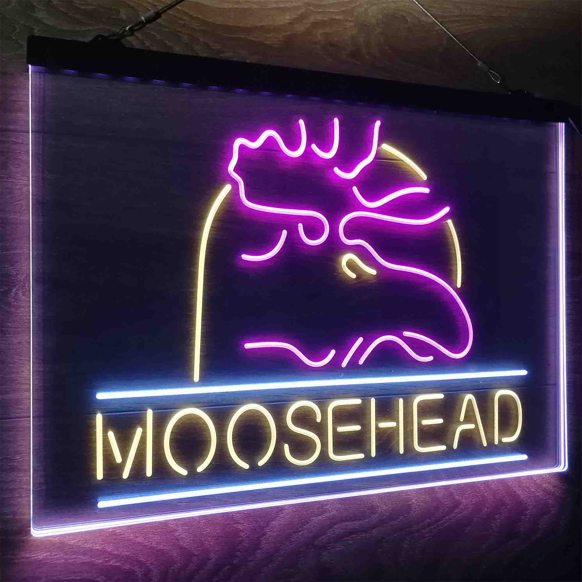 Moosehead Lager Beer Man Cave Neon LED Sign 3 Colors