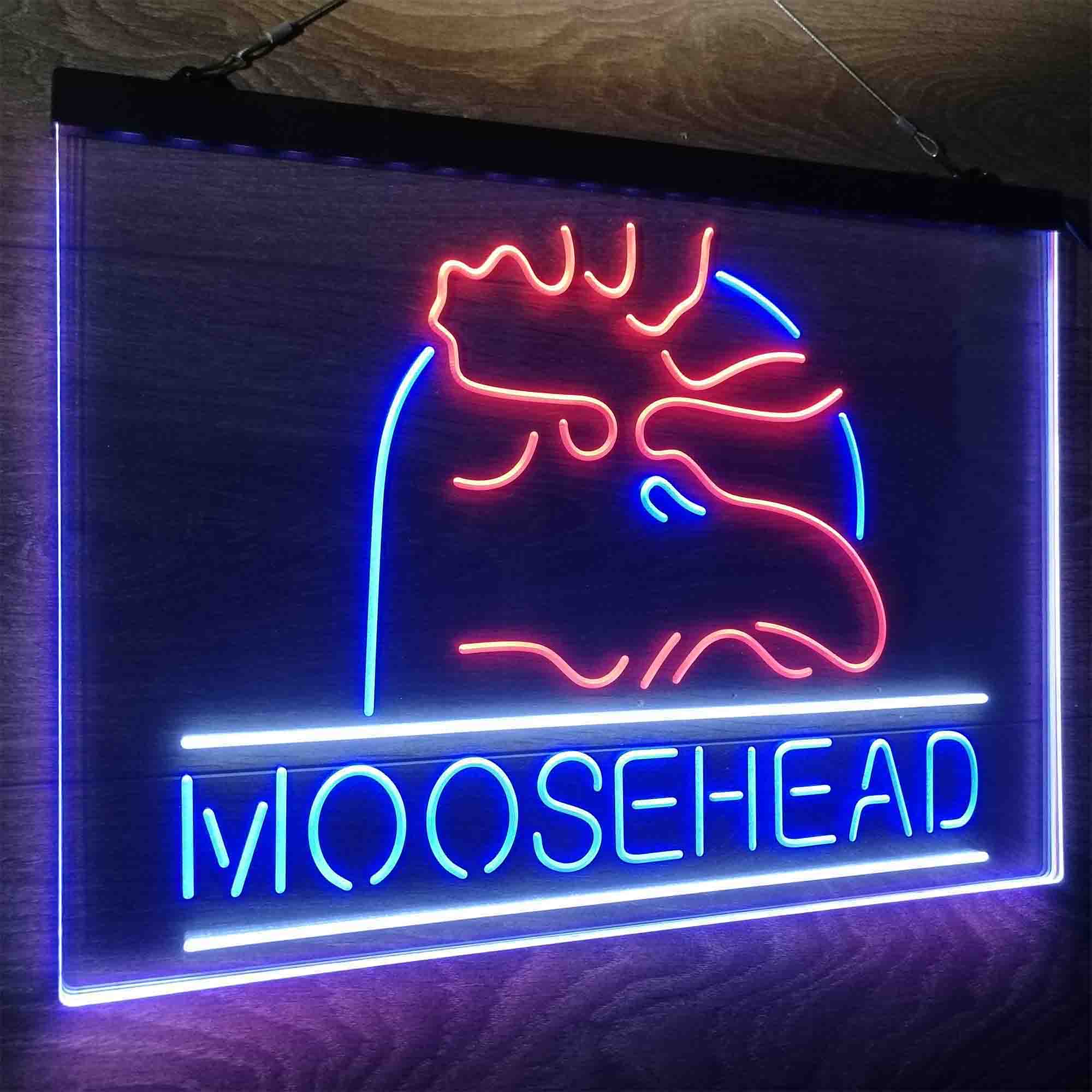 Moosehead Lager Beer Man Cave Neon LED Sign 3 Colors