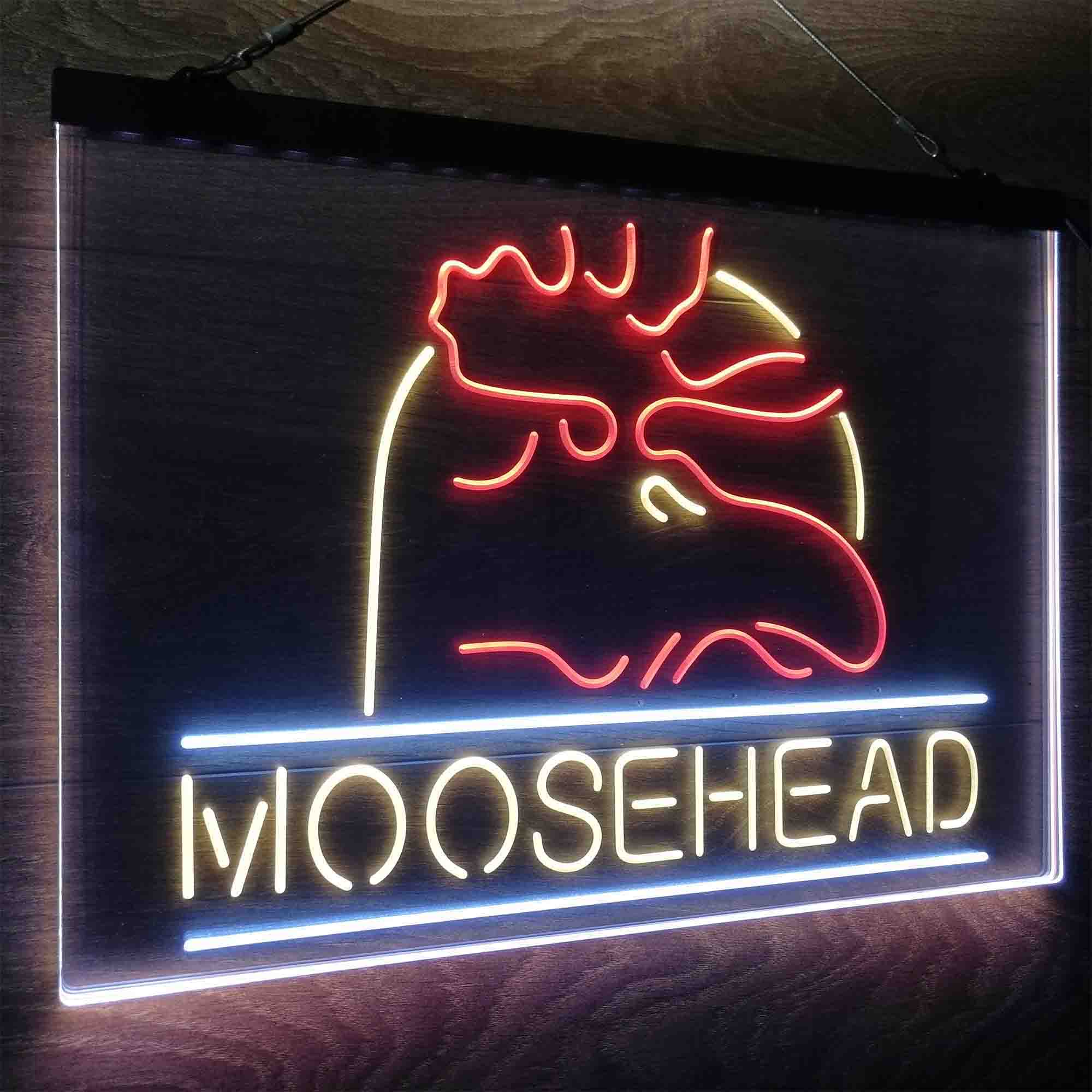 Moosehead Lager Beer Man Cave Neon LED Sign 3 Colors