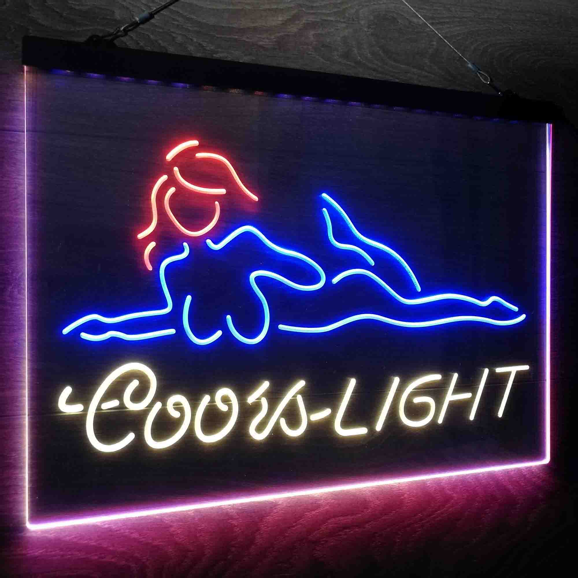 Coors Light Girl Lady Neon LED Sign 3 Colors