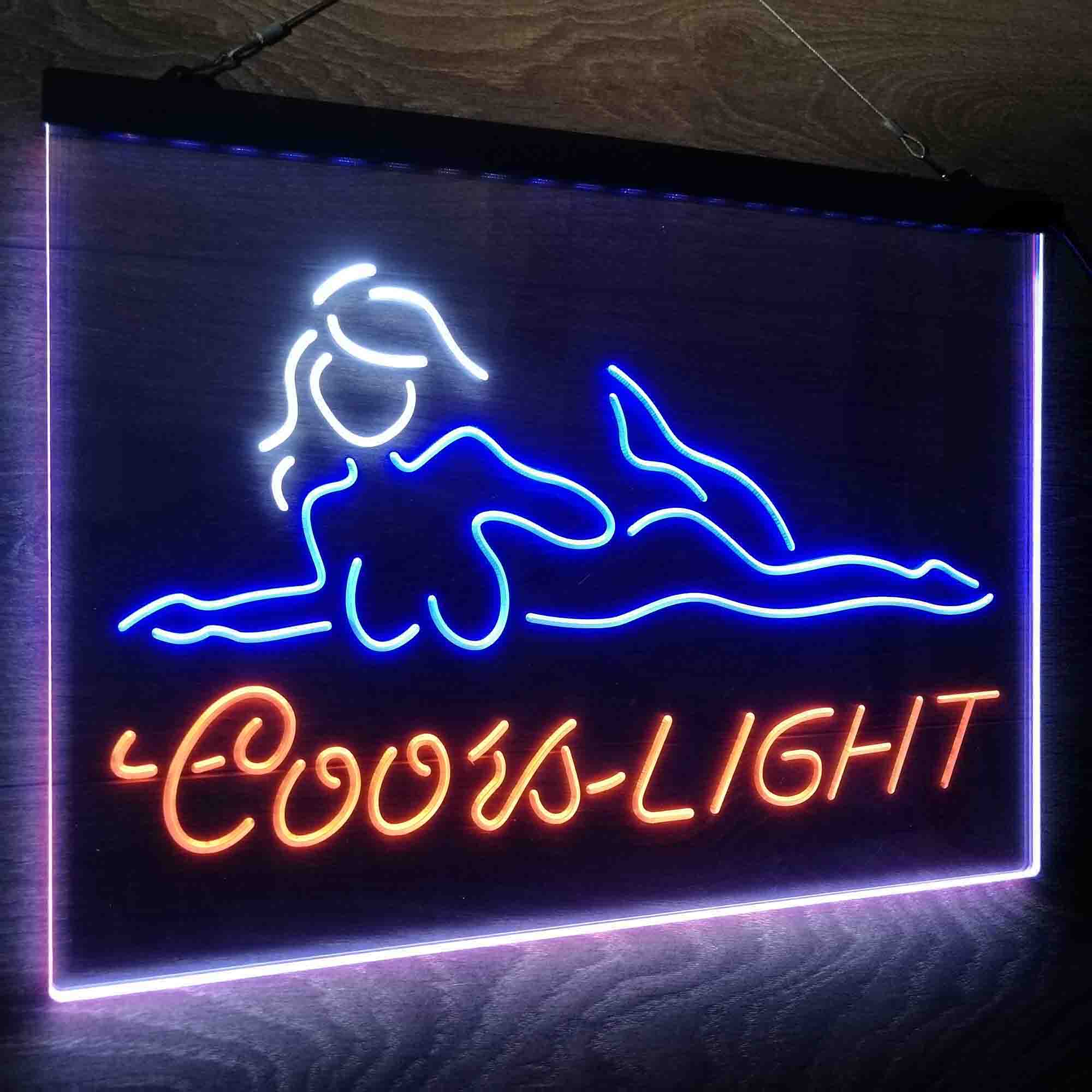 Coors Light Girl Lady Neon LED Sign 3 Colors