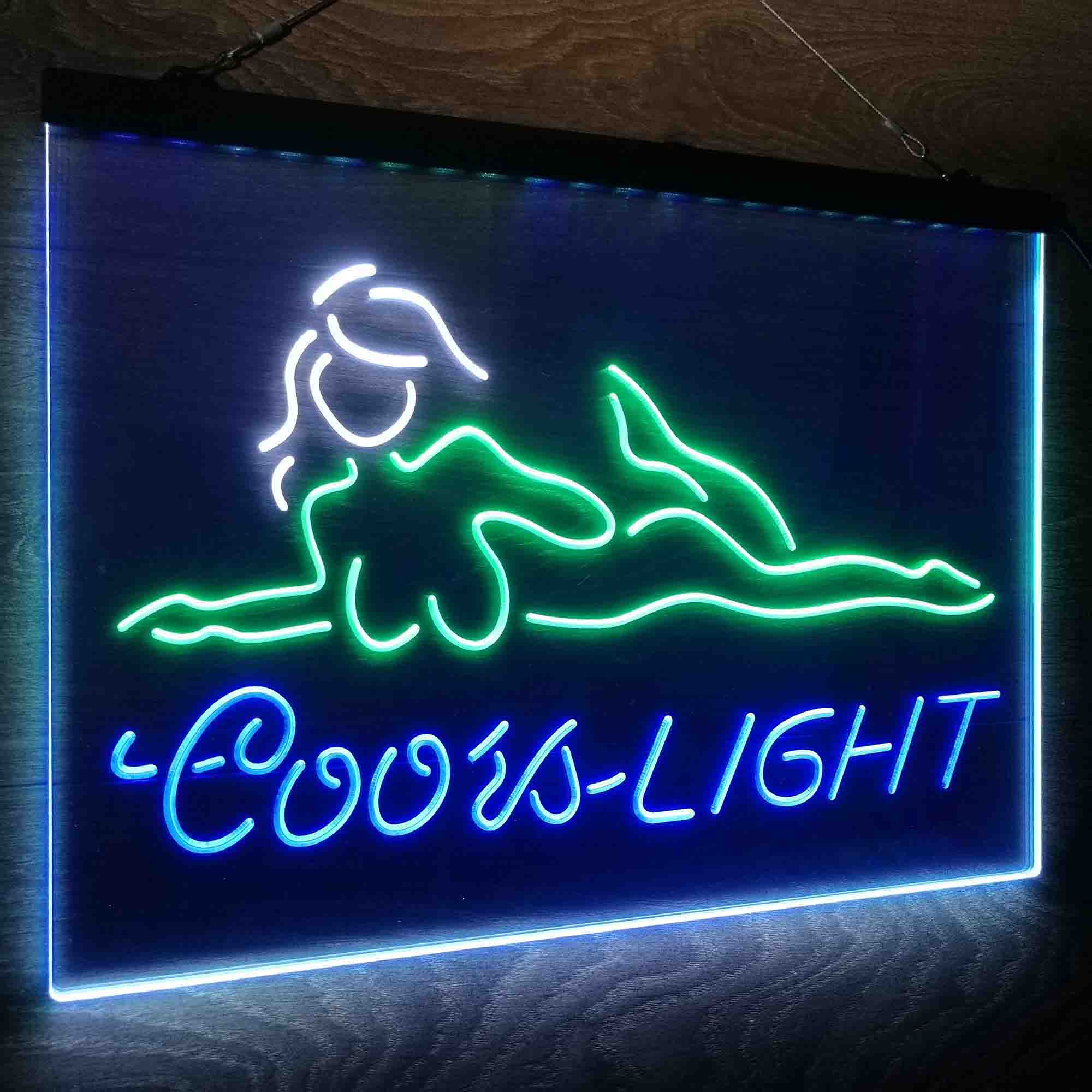 Coors Light Girl Lady Neon LED Sign 3 Colors