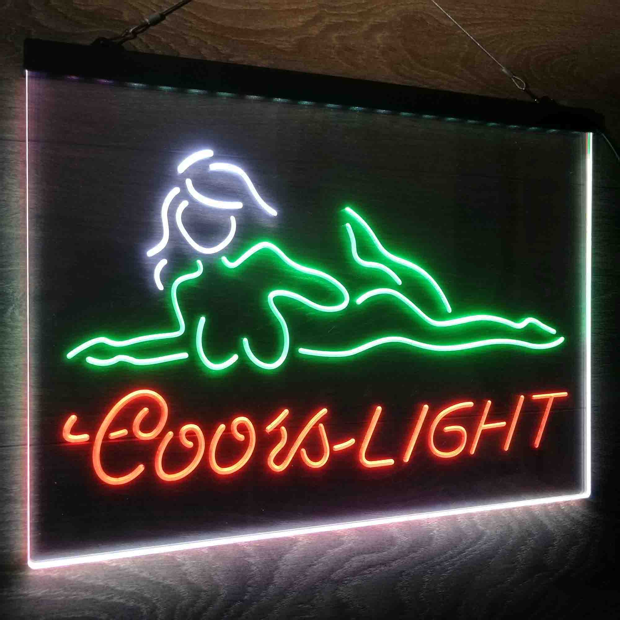 Coors Light Girl Lady Neon LED Sign 3 Colors