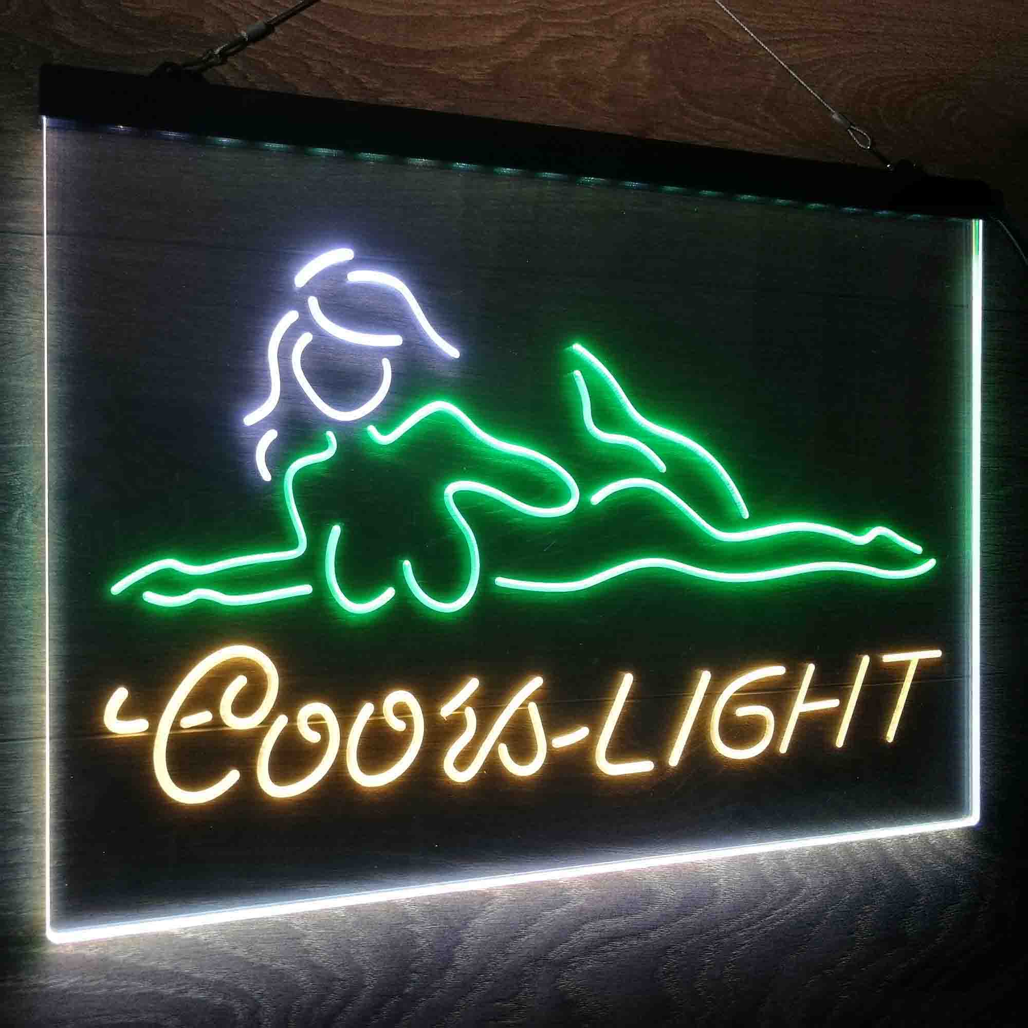 Coors Light Girl Lady Neon LED Sign 3 Colors