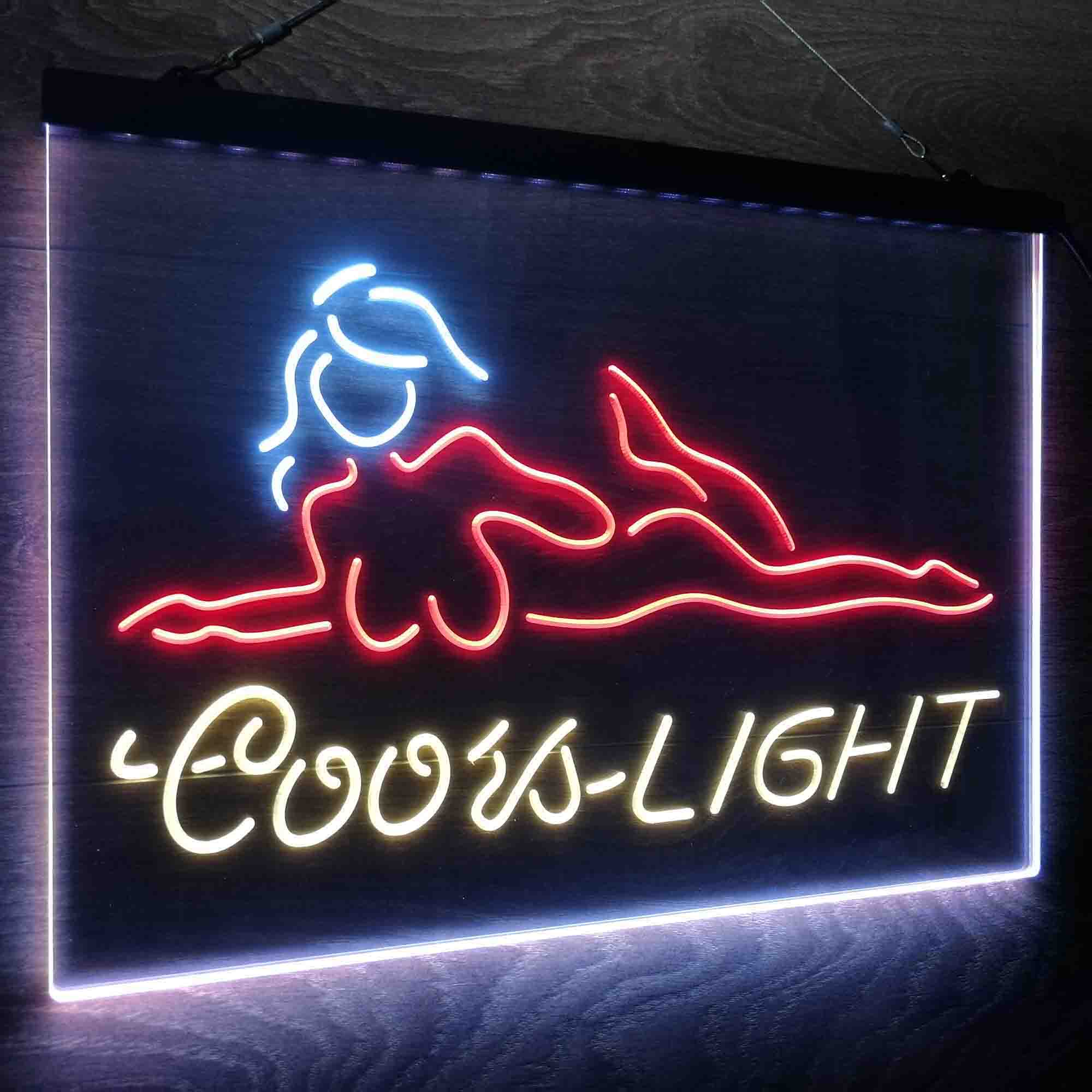 Coors Light Girl Lady Neon LED Sign 3 Colors