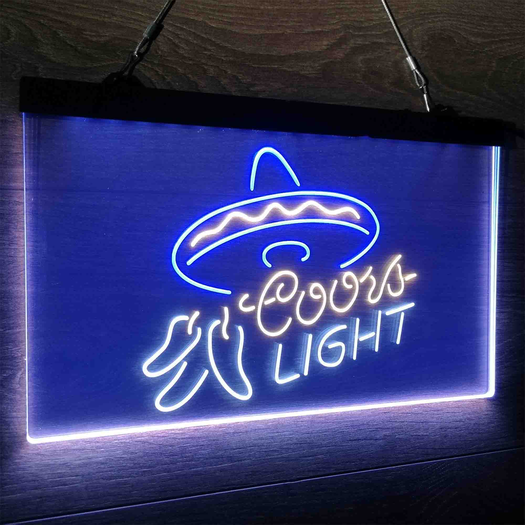 Coors Light Mexican Hat Neon LED Sign 3 Colors