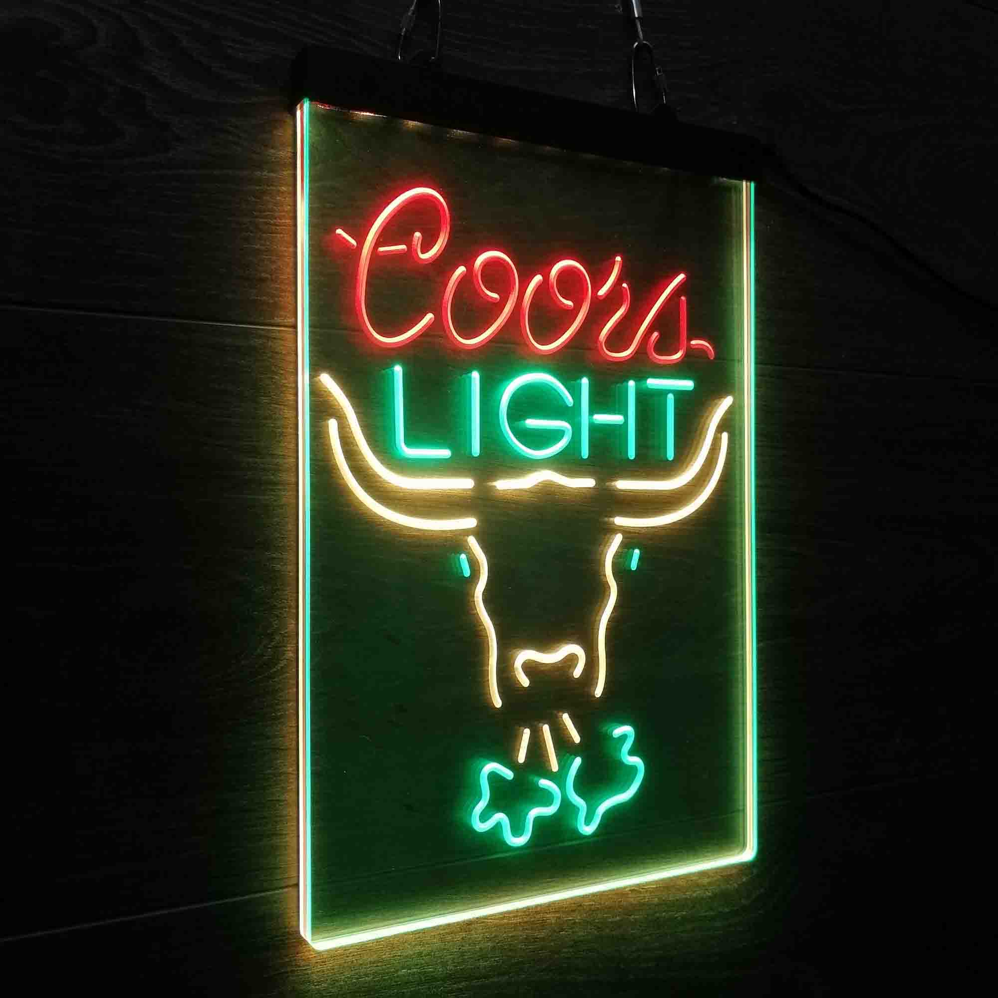 Coors Light Breathing Bull Neon LED Sign 3 Colors