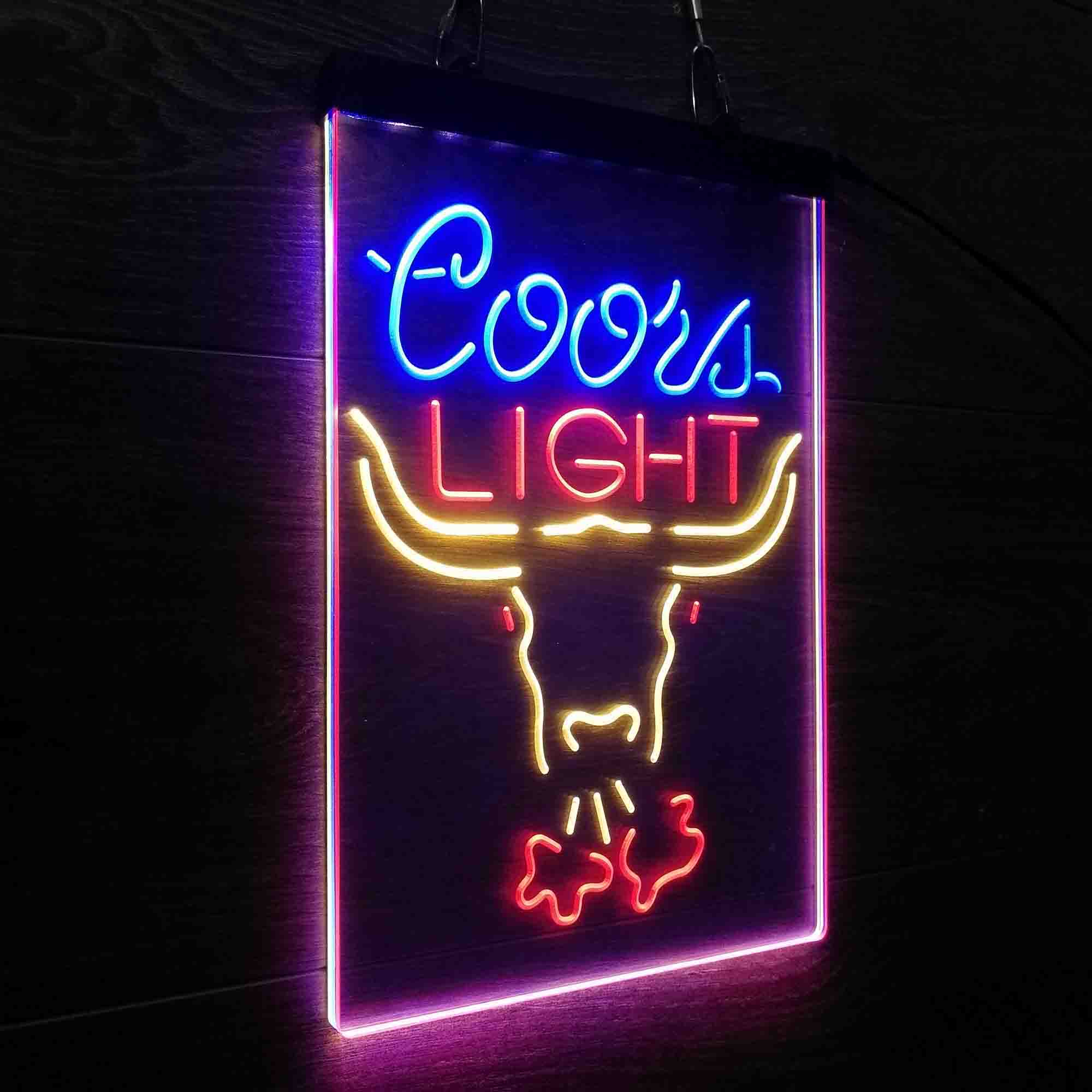 Coors Light Breathing Bull Neon LED Sign 3 Colors