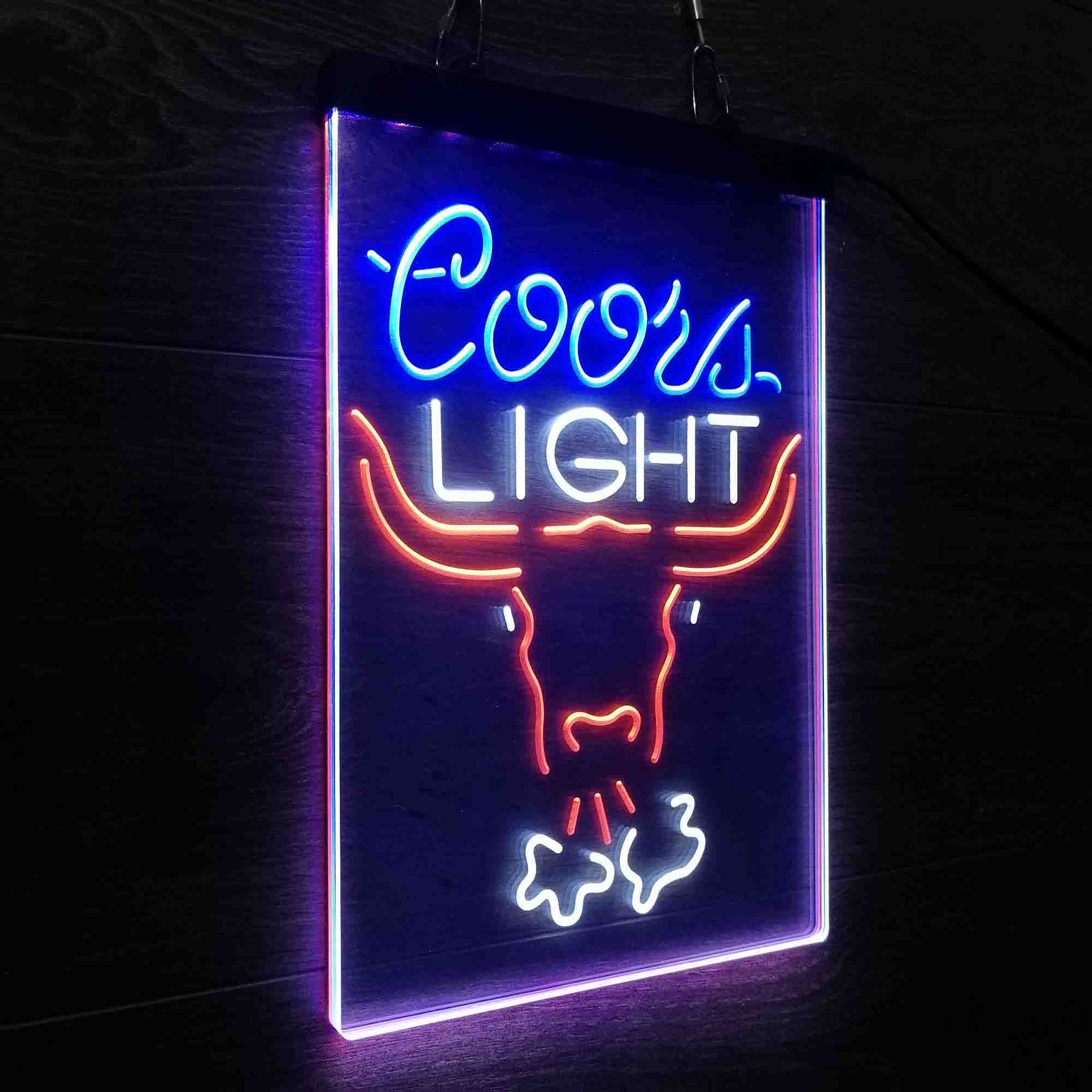 Coors Light Breathing Bull Neon LED Sign 3 Colors