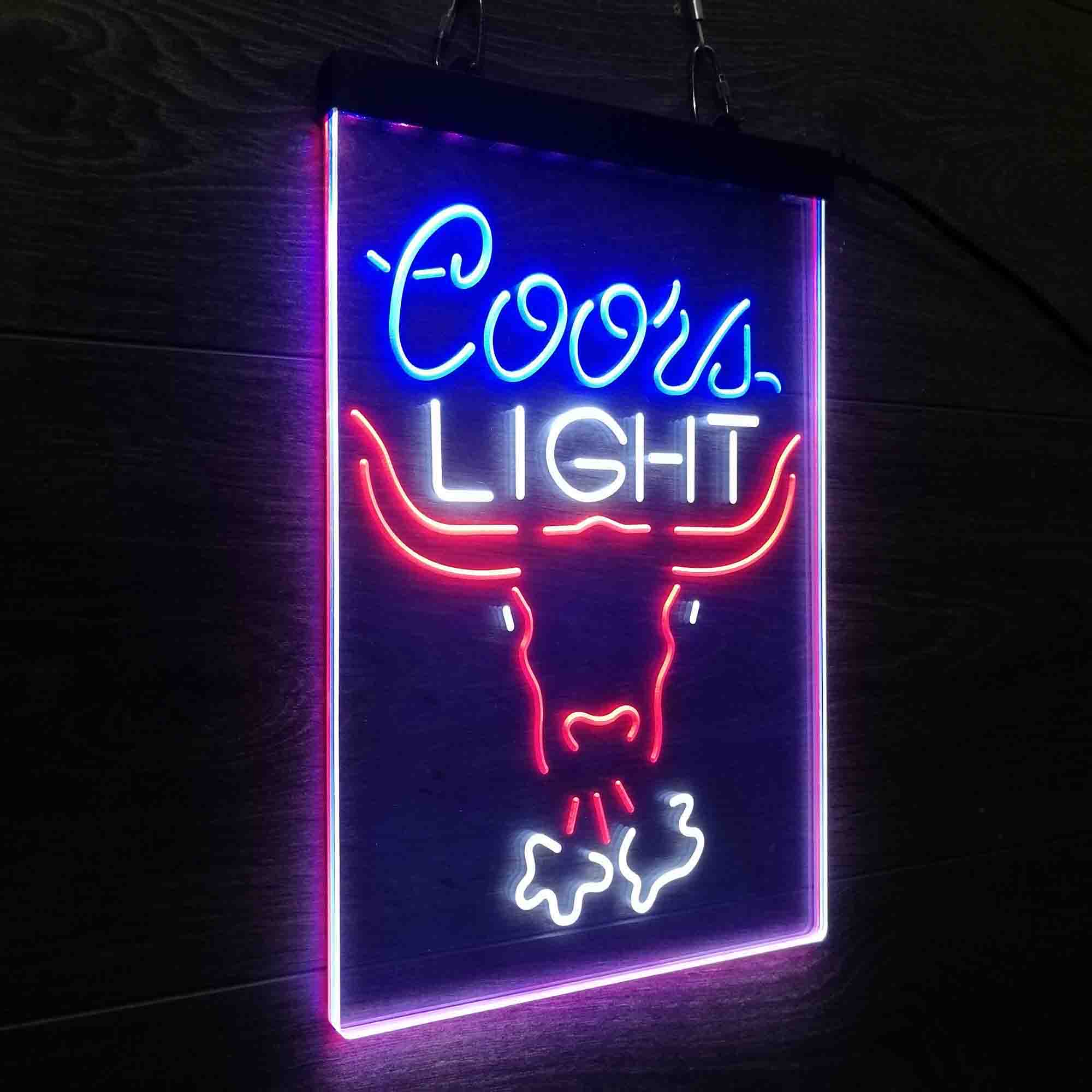 Coors Light Breathing Bull Neon LED Sign 3 Colors