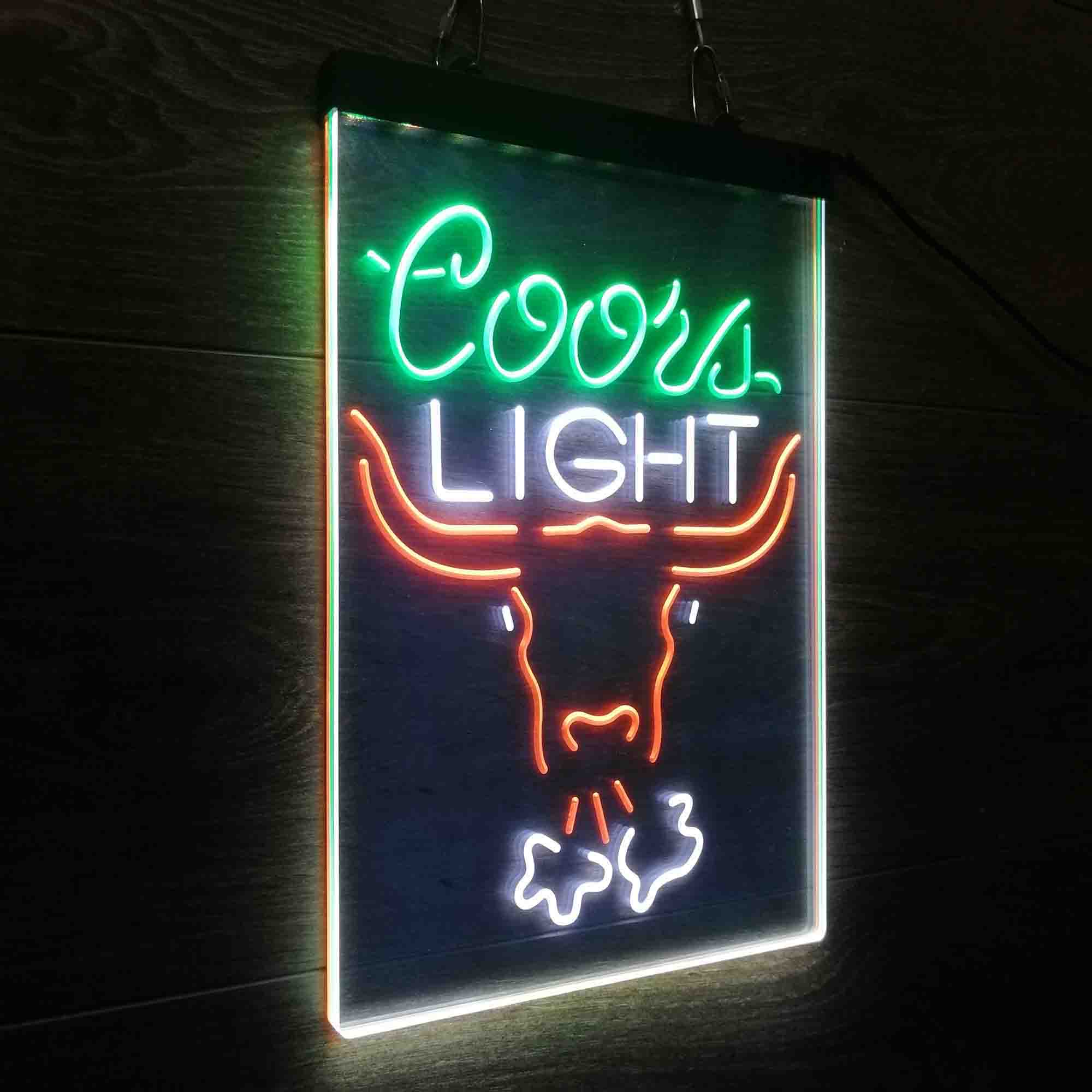 Coors Light Breathing Bull Neon LED Sign 3 Colors