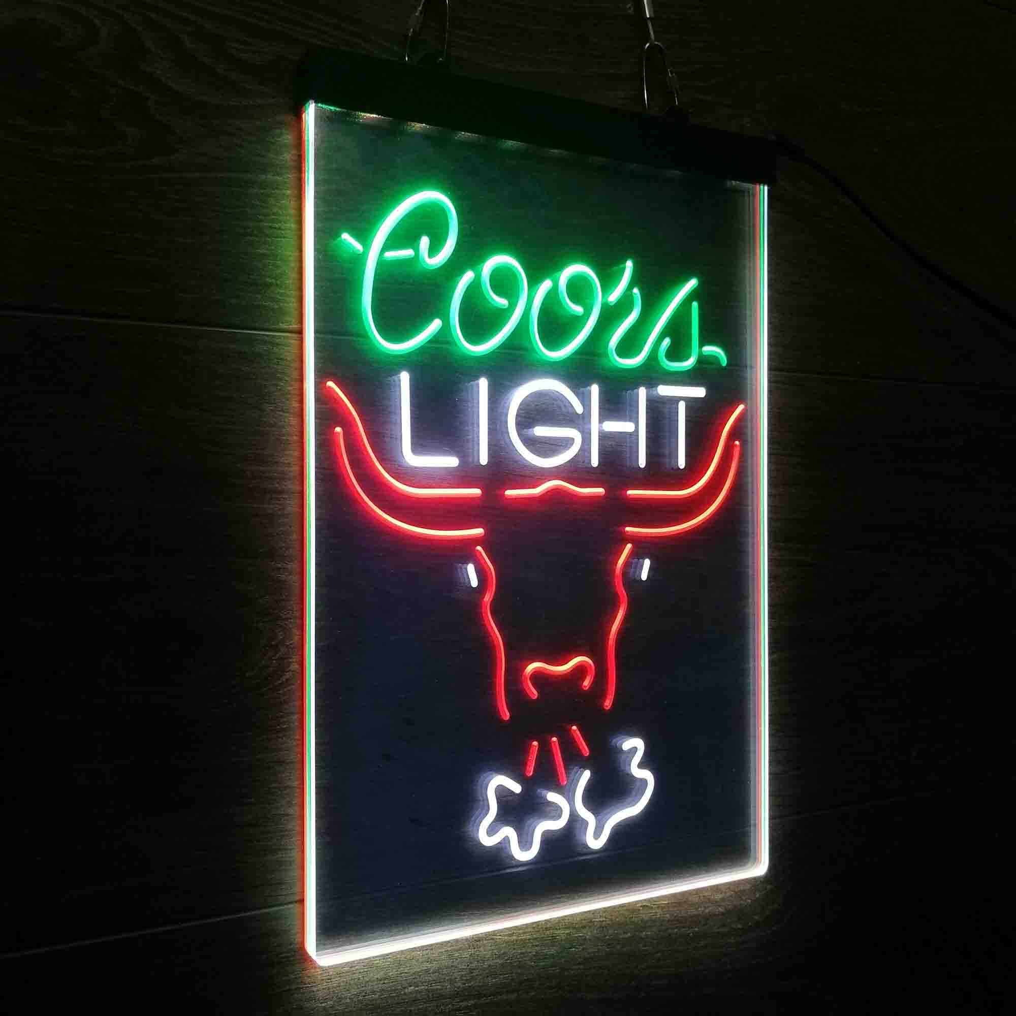 Coors Light Breathing Bull Neon LED Sign 3 Colors