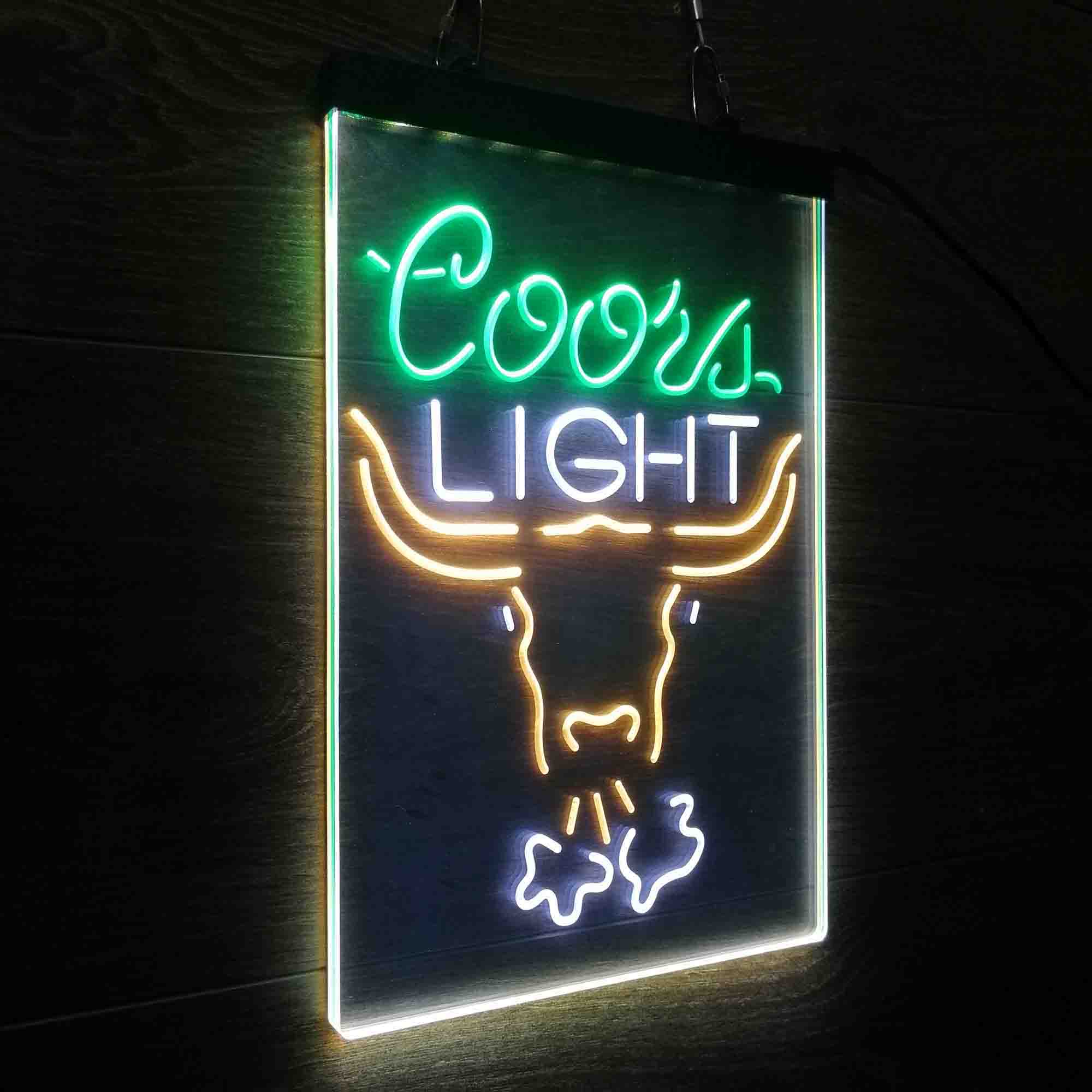 Coors Light Breathing Bull Neon LED Sign 3 Colors