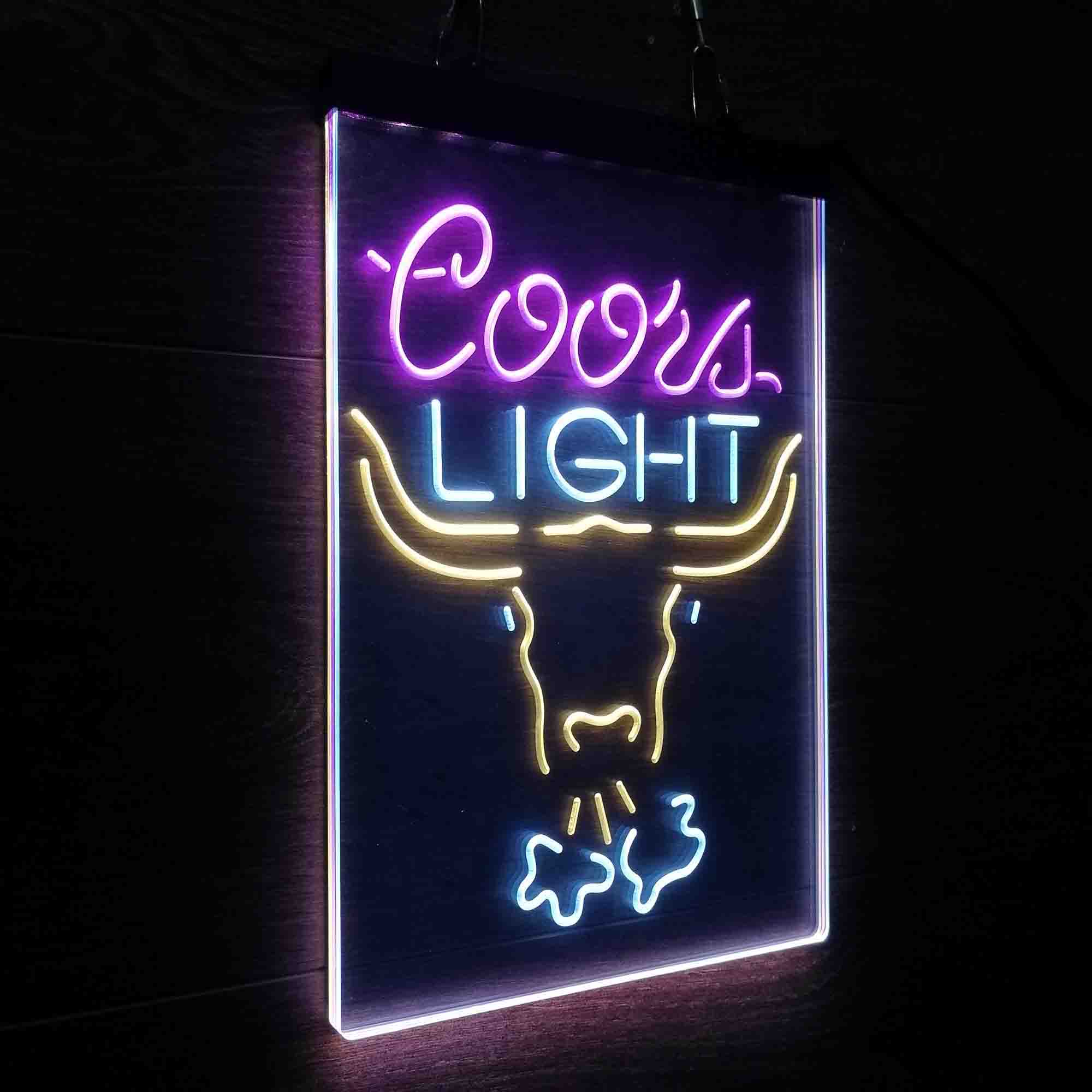 Coors Light Breathing Bull Neon LED Sign 3 Colors