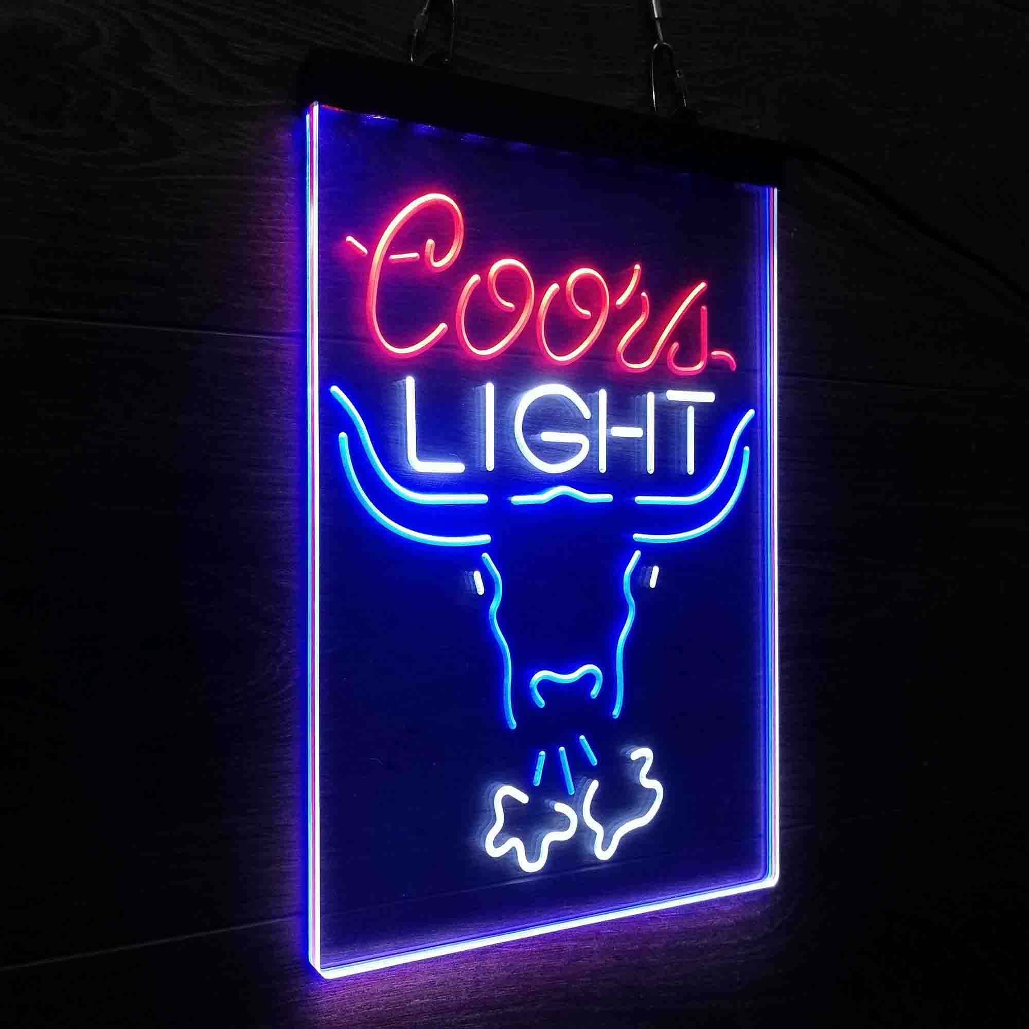 Coors Light Breathing Bull Neon LED Sign 3 Colors