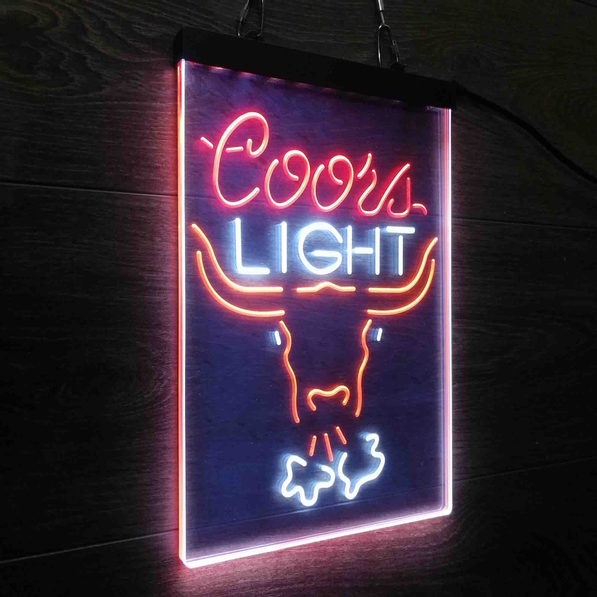 Coors Light Breathing Bull Neon LED Sign 3 Colors