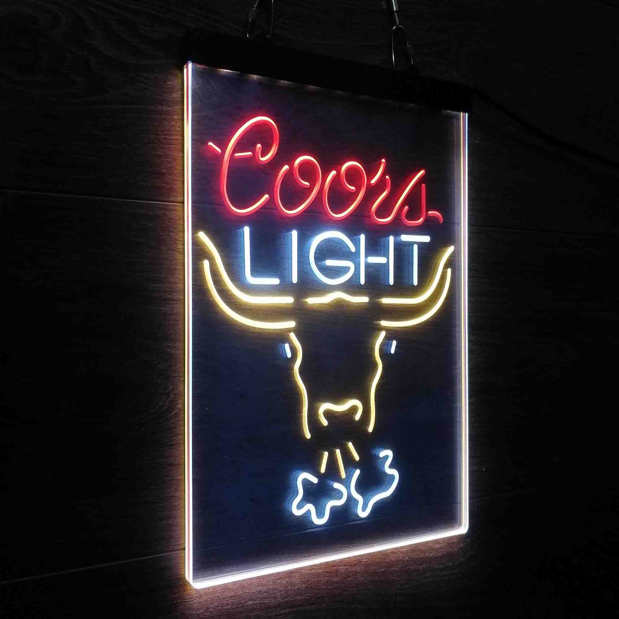 Coors Light Breathing Bull Neon LED Sign 3 Colors