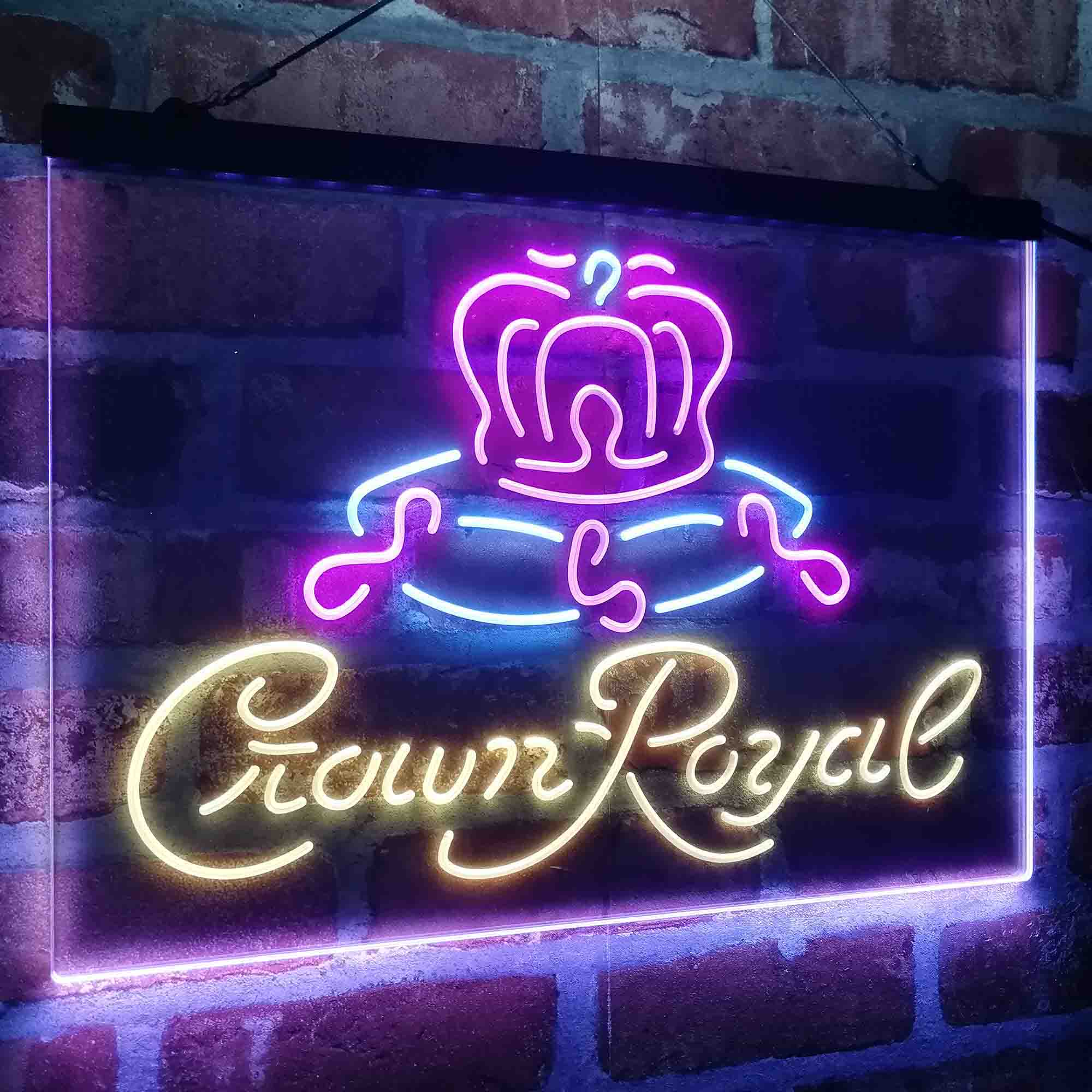 Crown Royal Beer Bar Neon LED Sign 3 Colors