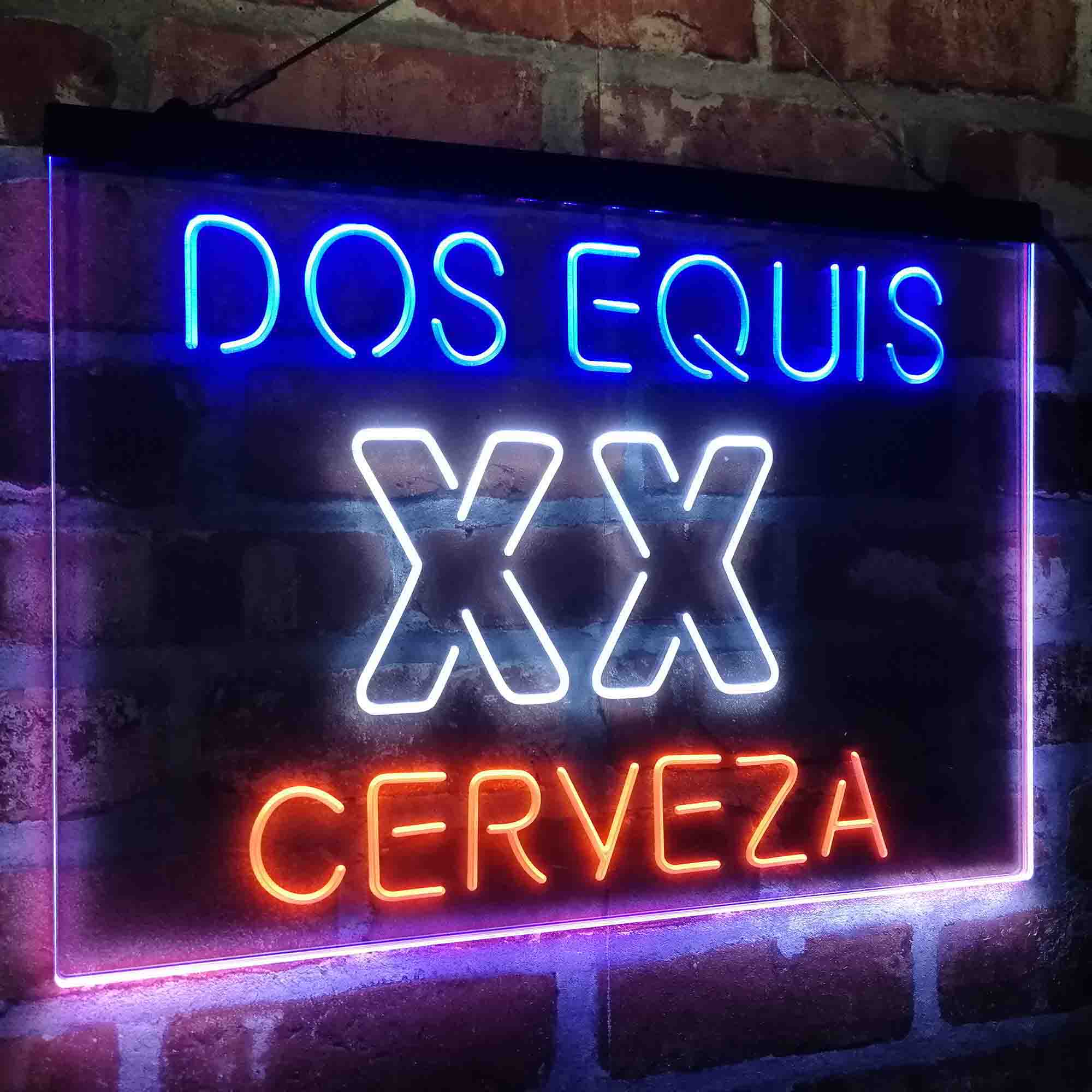 Dos Equis XX Cerveza Neon LED Sign 3 Colors