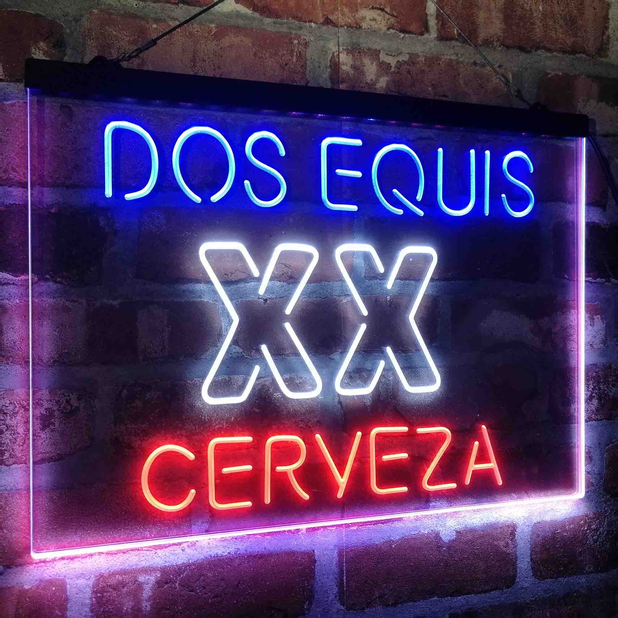 Dos Equis XX Cerveza Neon LED Sign 3 Colors