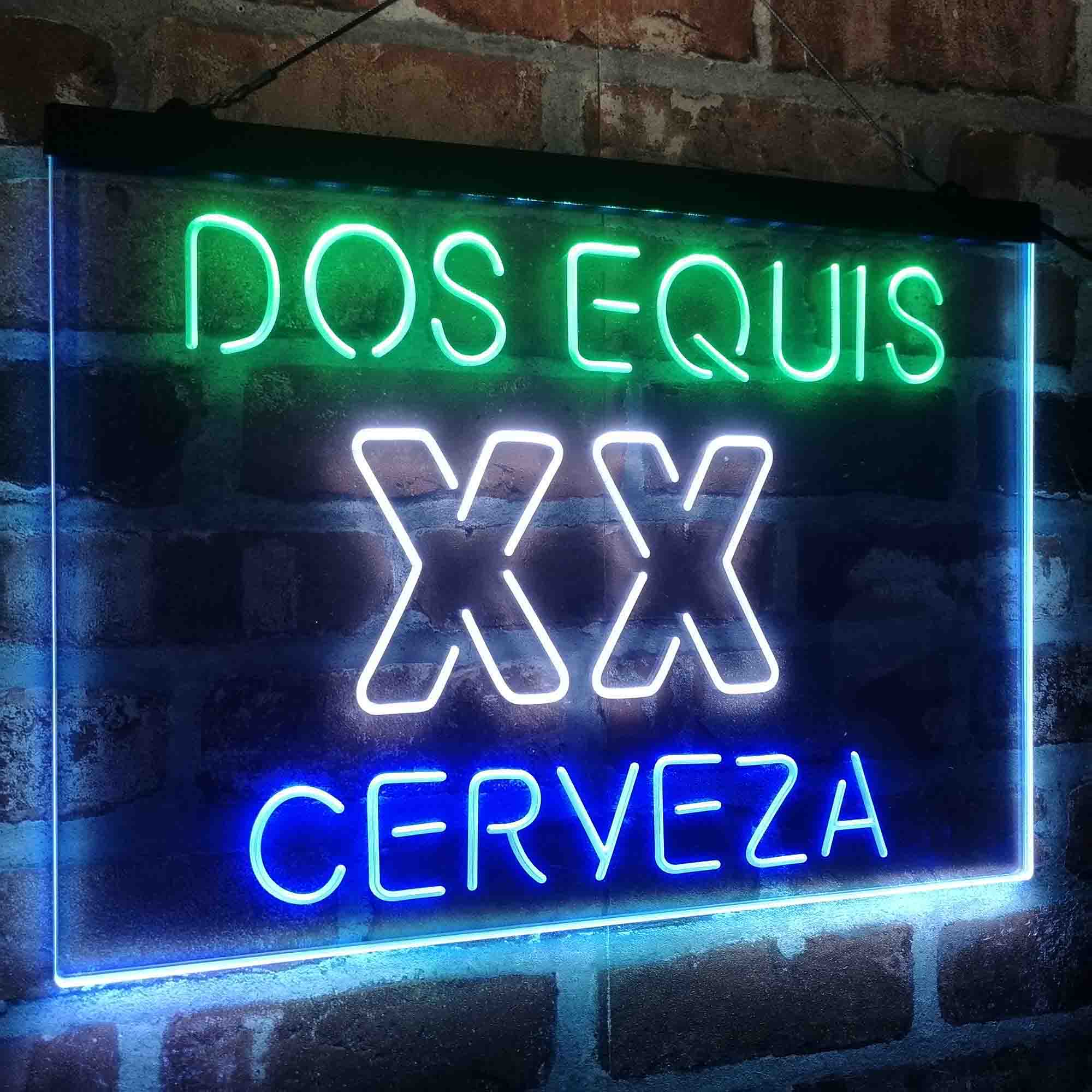 Dos Equis XX Cerveza Neon LED Sign 3 Colors