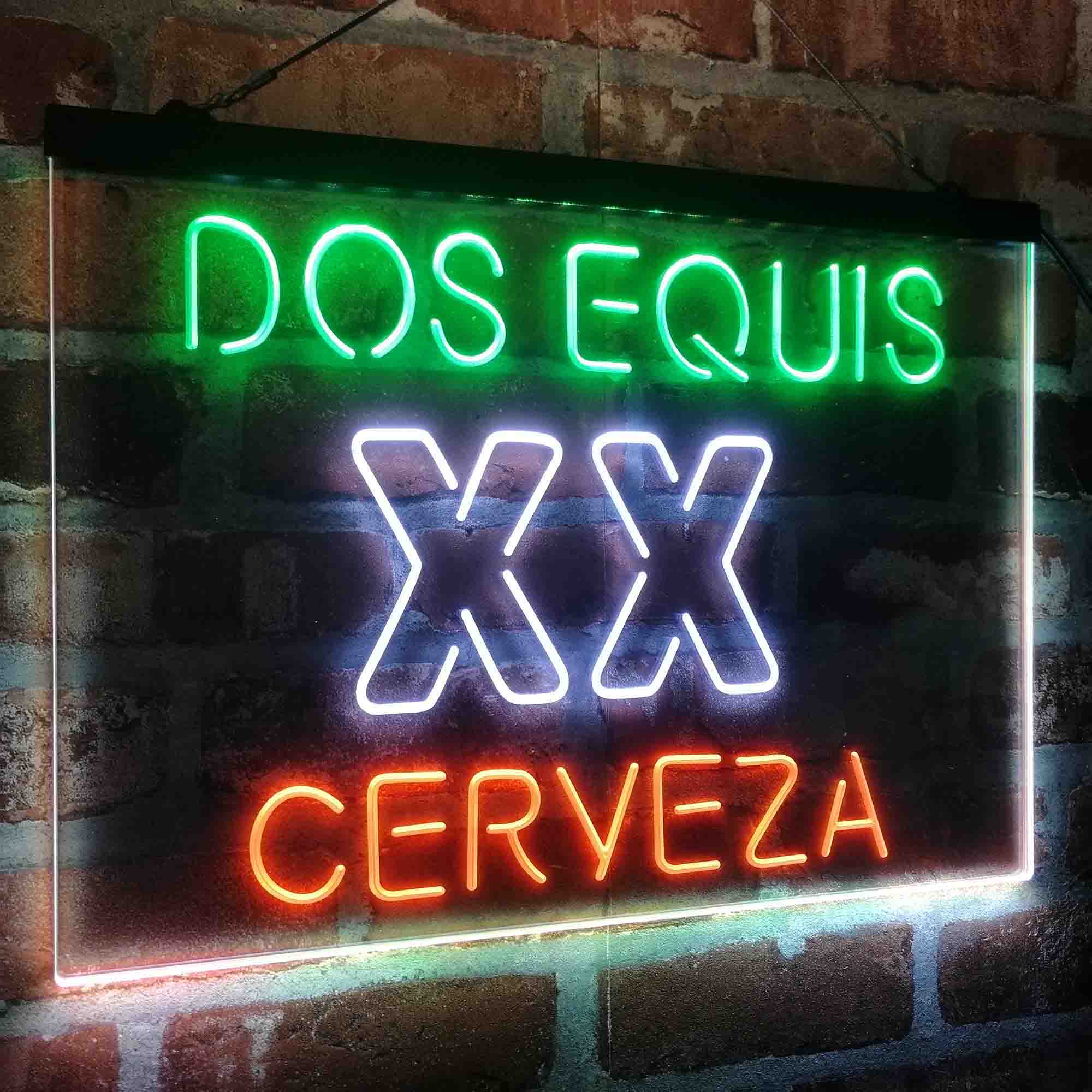 Dos Equis XX Cerveza Neon LED Sign 3 Colors