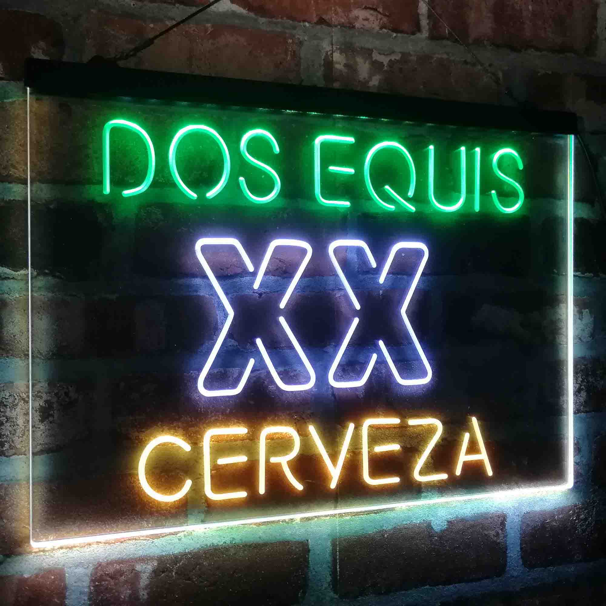 Dos Equis XX Cerveza Neon LED Sign 3 Colors