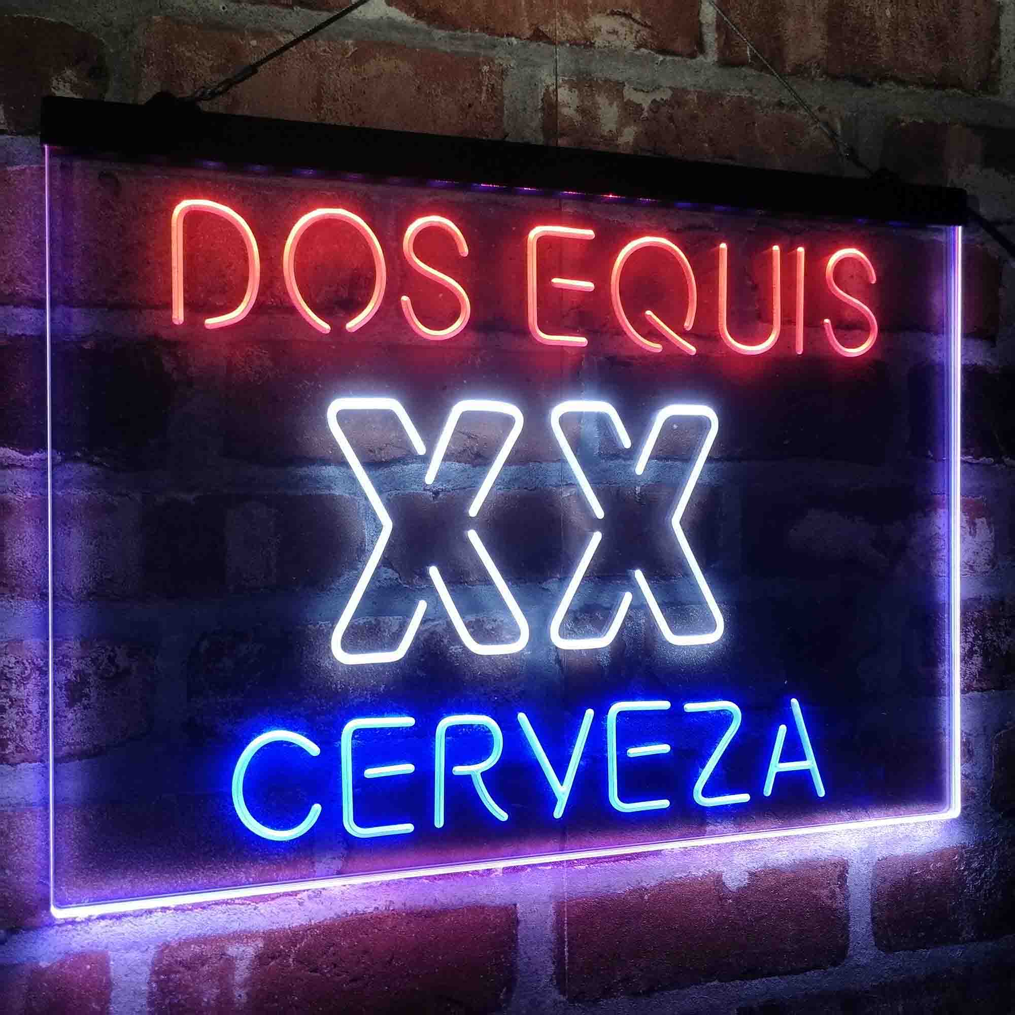 Dos Equis XX Cerveza Neon LED Sign 3 Colors