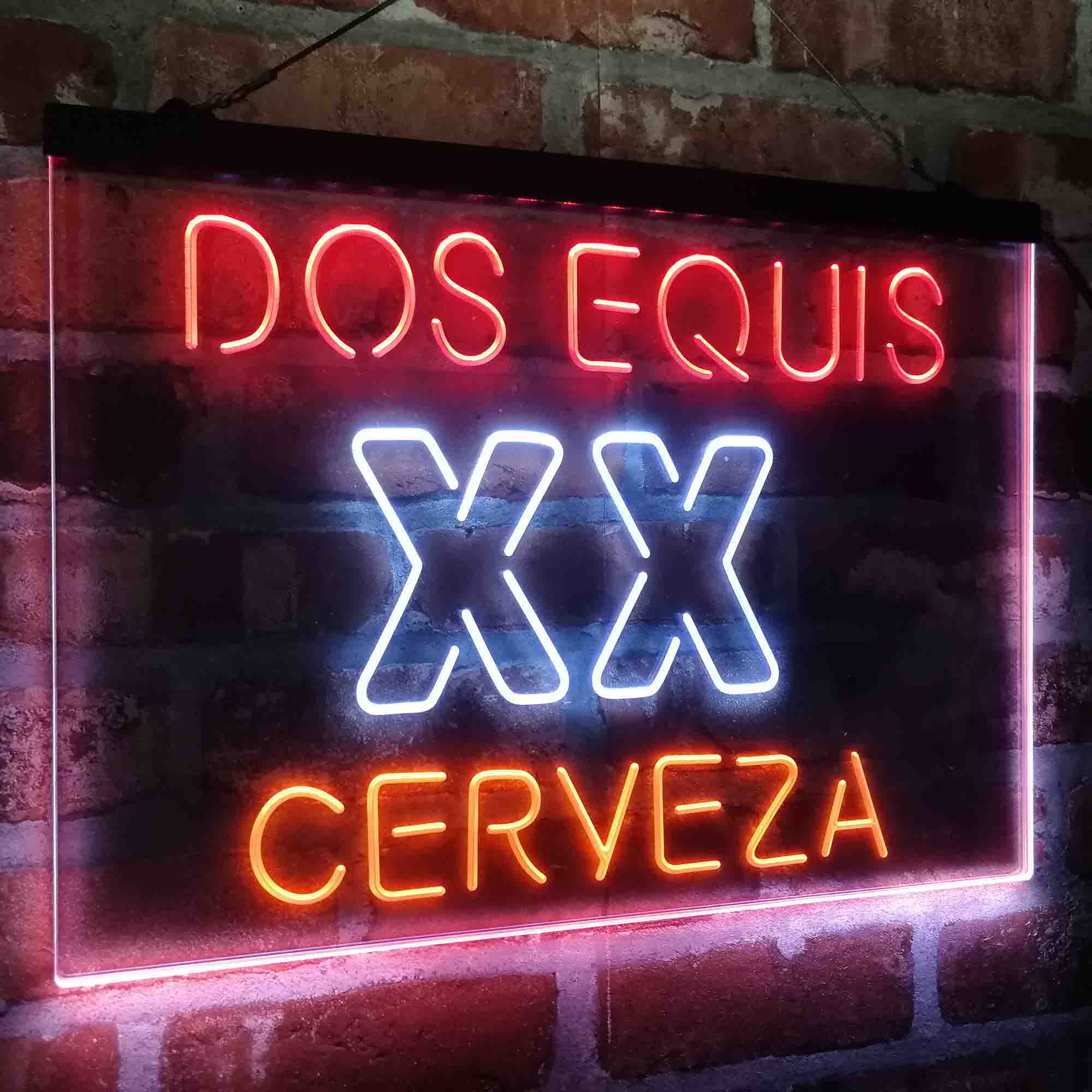 Dos Equis XX Cerveza Neon LED Sign 3 Colors