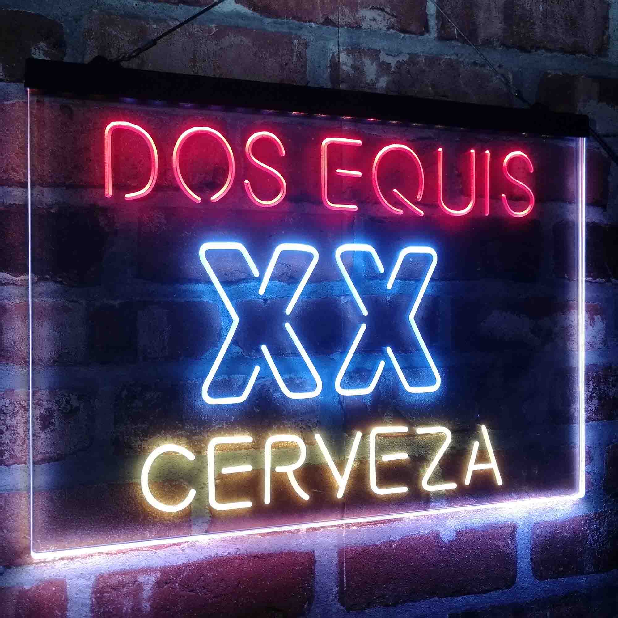 Dos Equis XX Cerveza Neon LED Sign 3 Colors