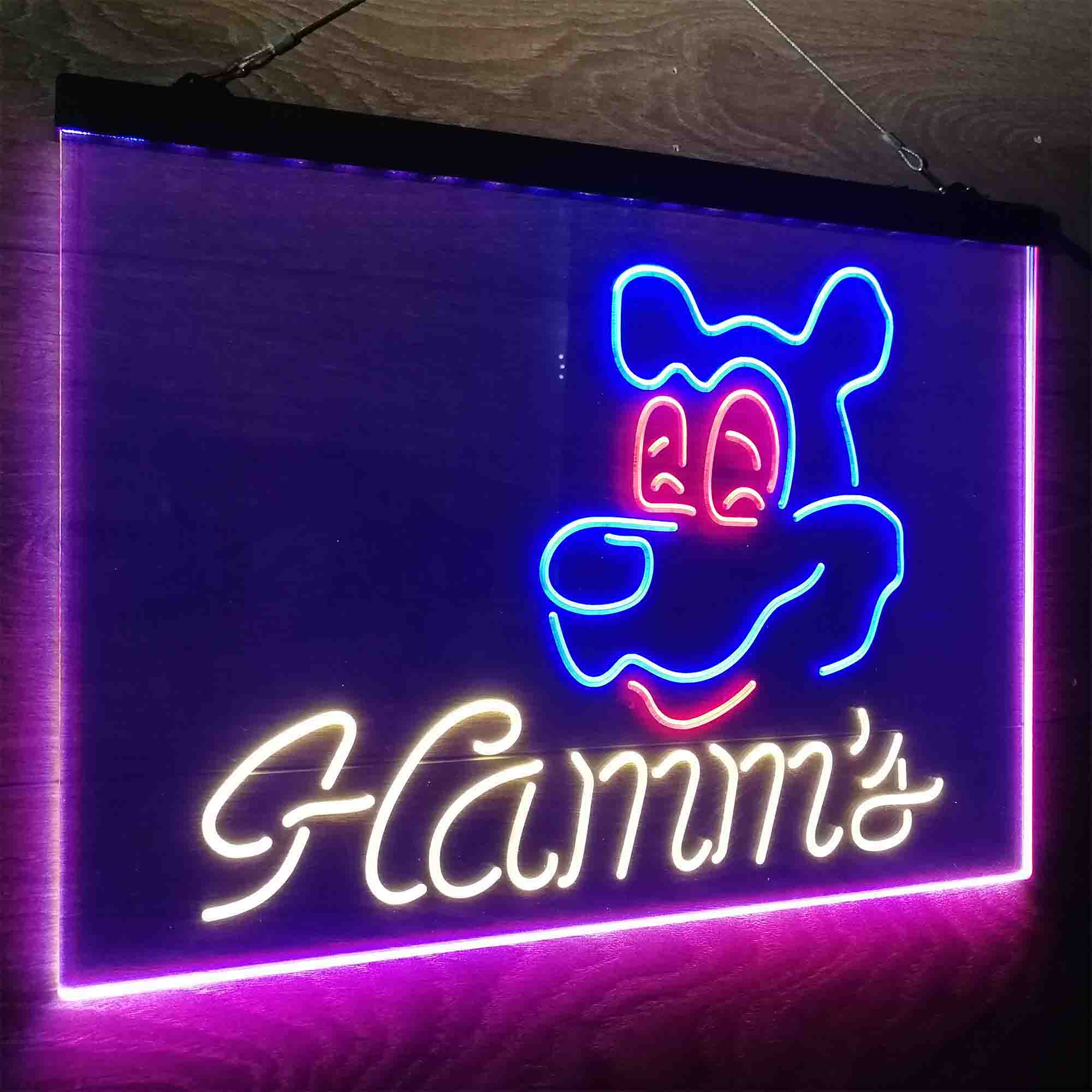 Hamm's Beer Bar Man Cave Neon LED Sign 3 Colors