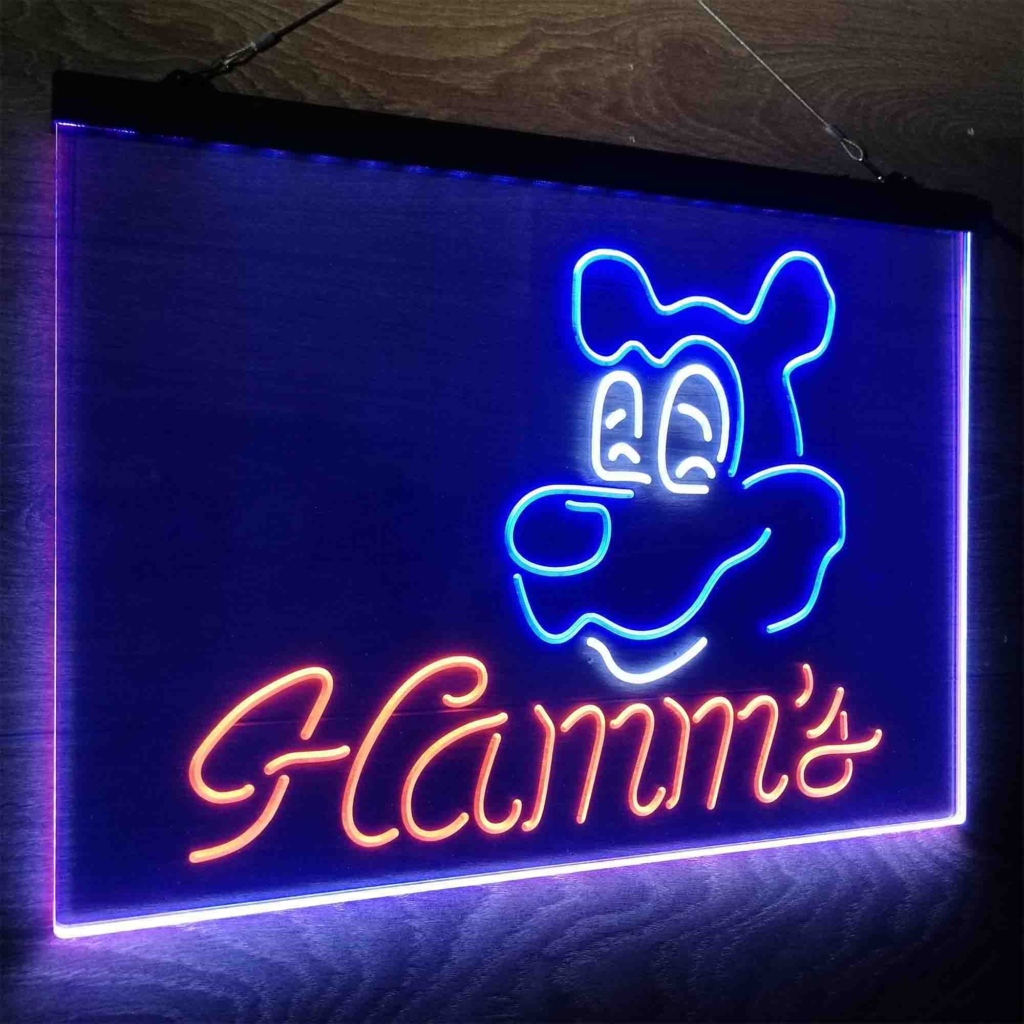 Hamm's Beer Bar Man Cave Neon LED Sign 3 Colors