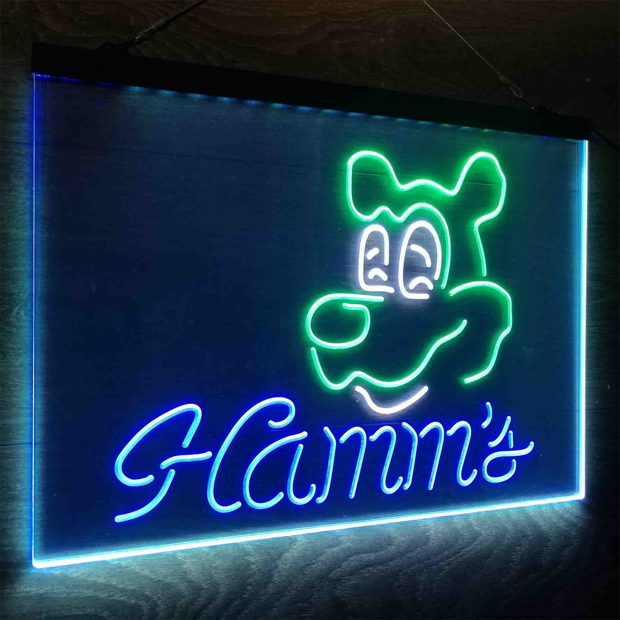 Hamm's Beer Bar Man Cave Neon LED Sign 3 Colors