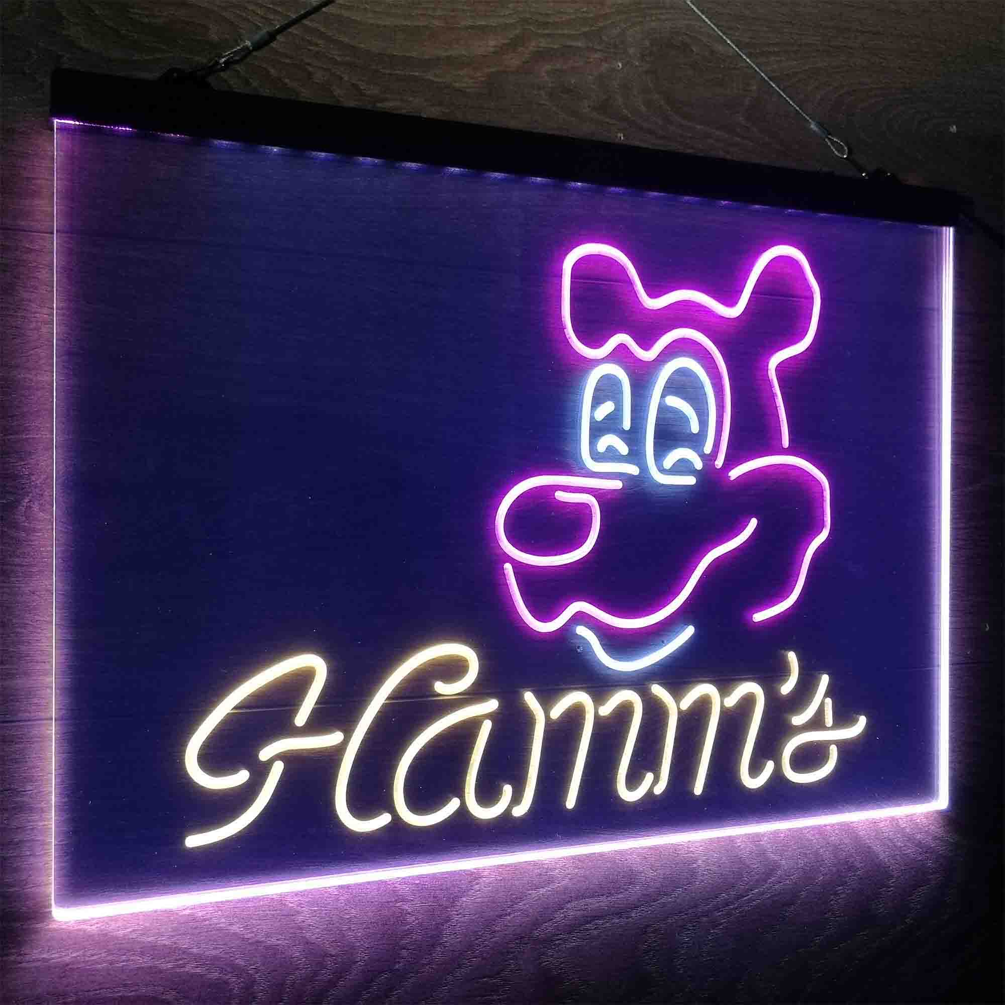 Hamm's Beer Bar Man Cave Neon LED Sign 3 Colors