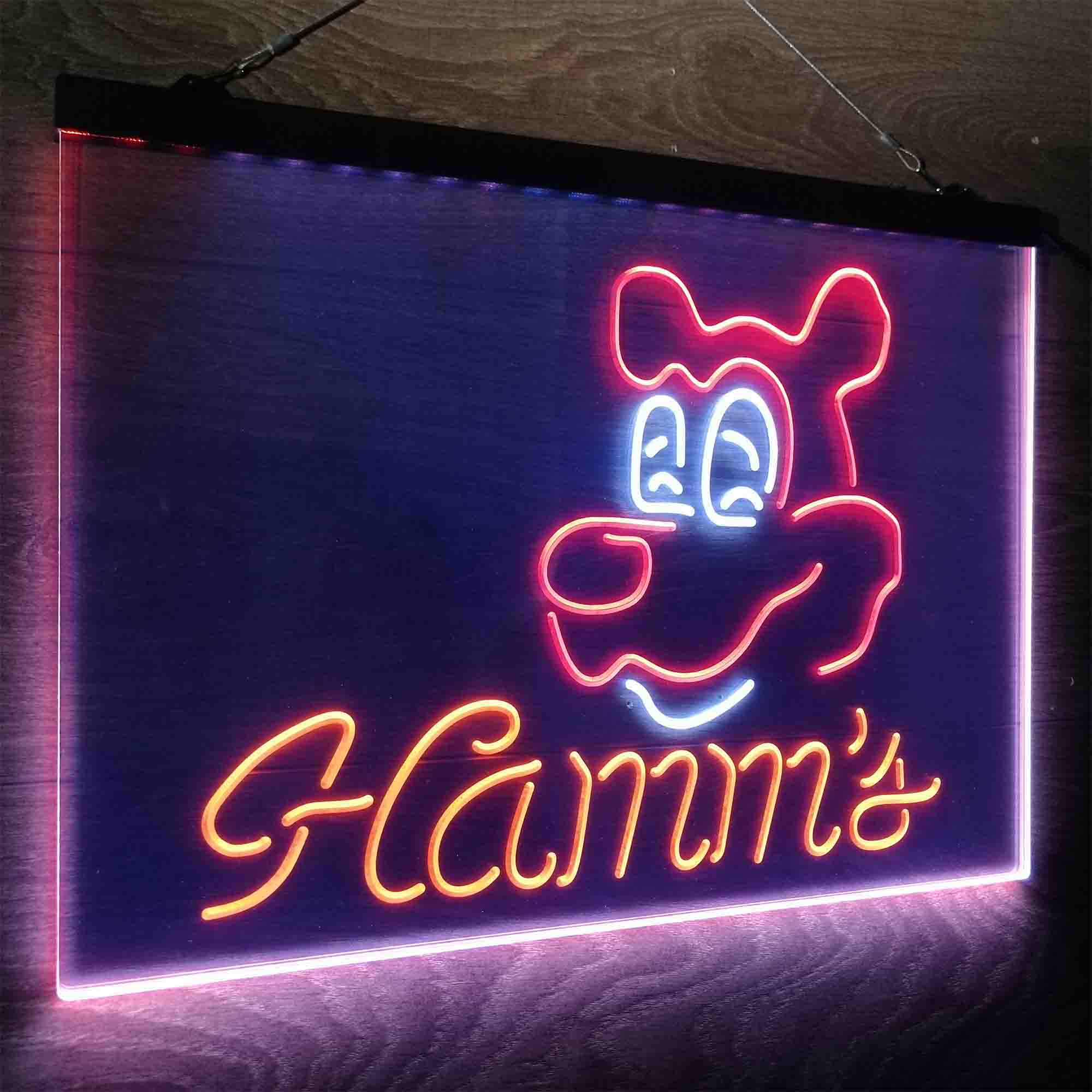 Hamm's Beer Bar Man Cave Neon LED Sign 3 Colors