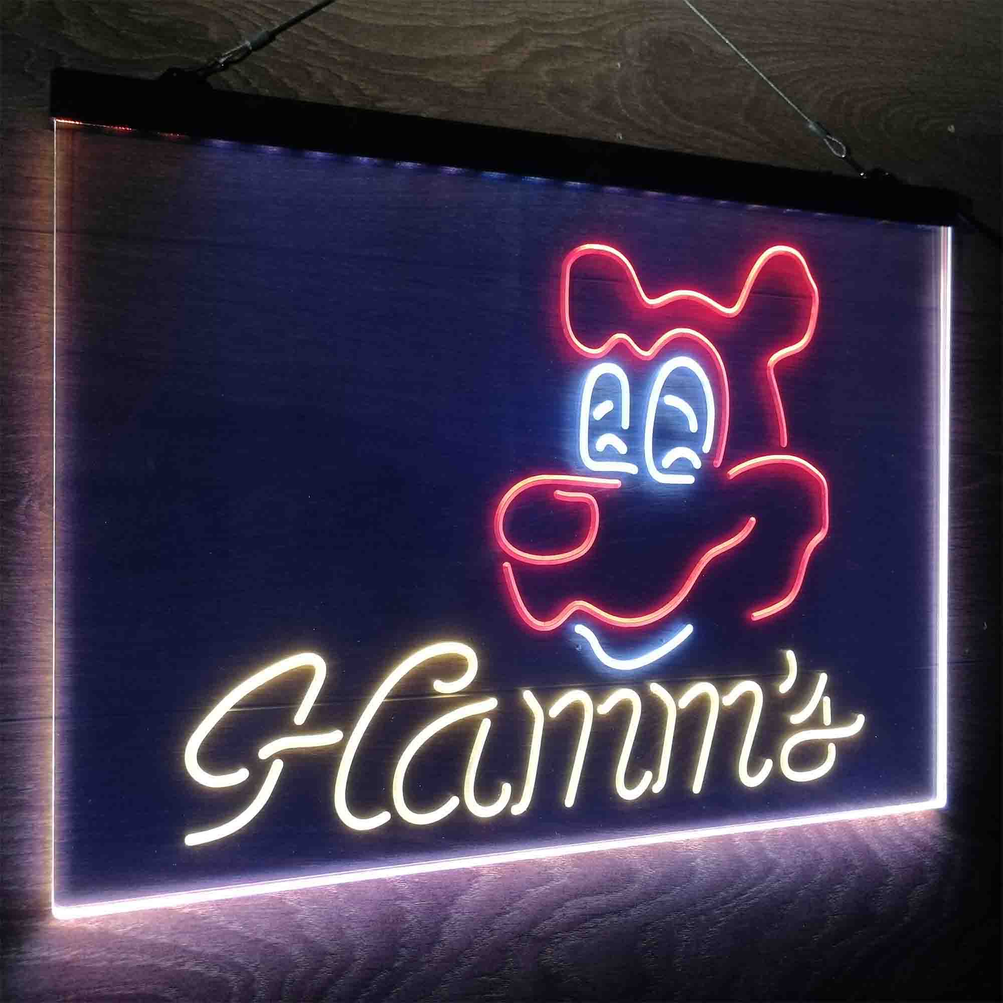 Hamm's Beer Bar Man Cave Neon LED Sign 3 Colors