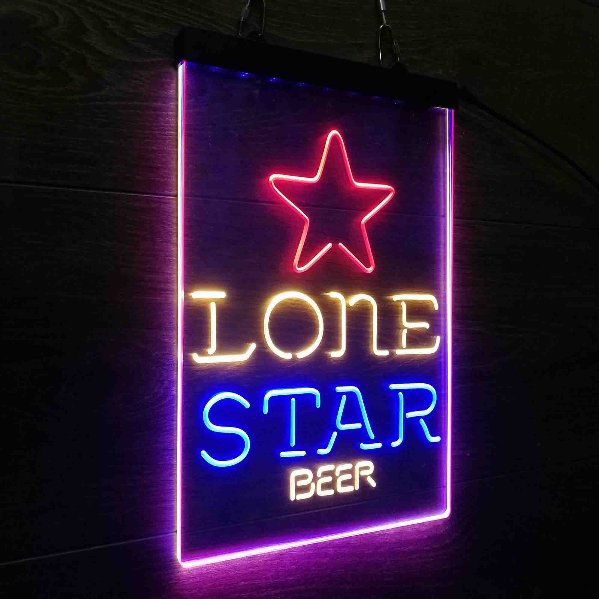 Lone Star Beer Bar Neon LED Sign 3 Colors