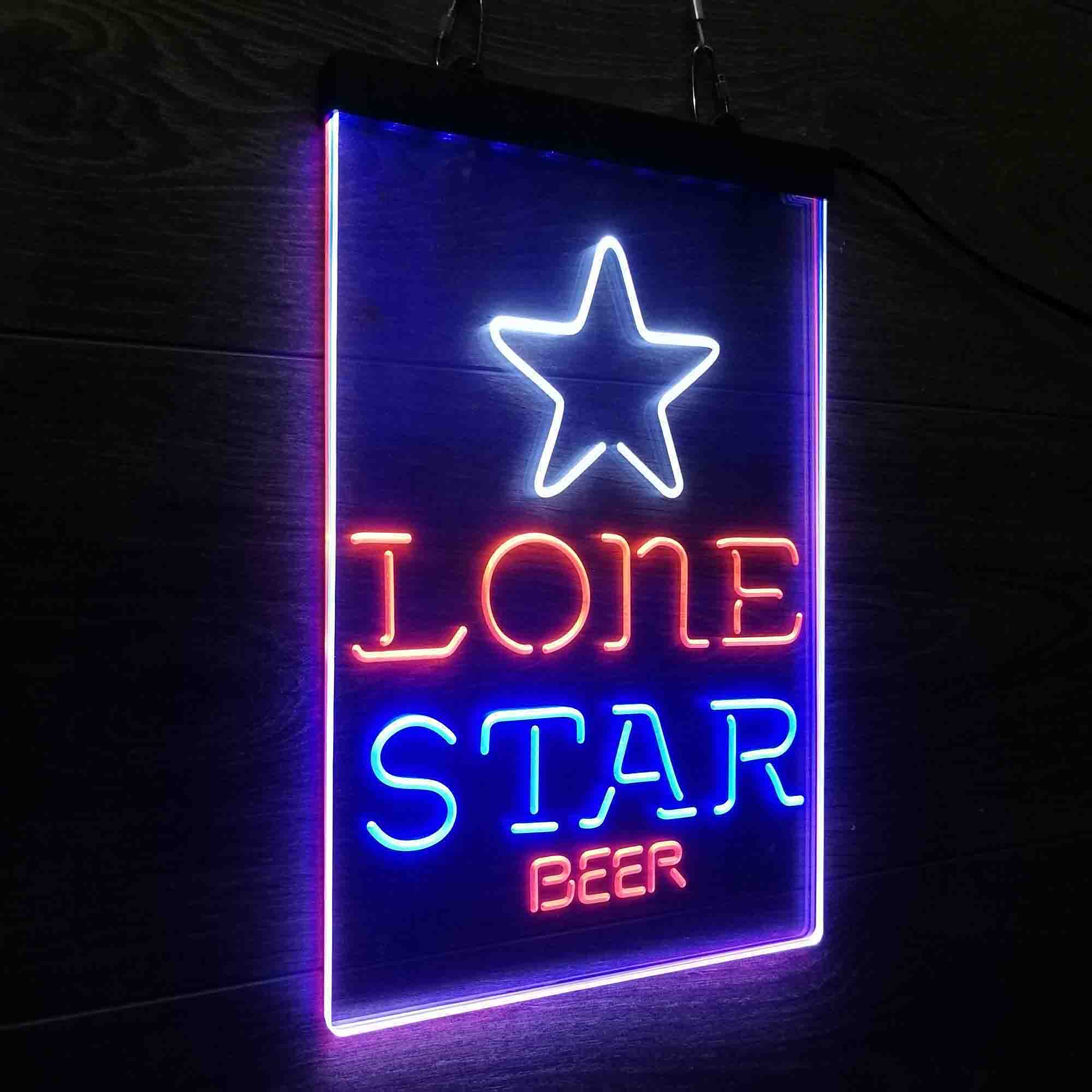 Lone Star Beer Bar Neon LED Sign 3 Colors