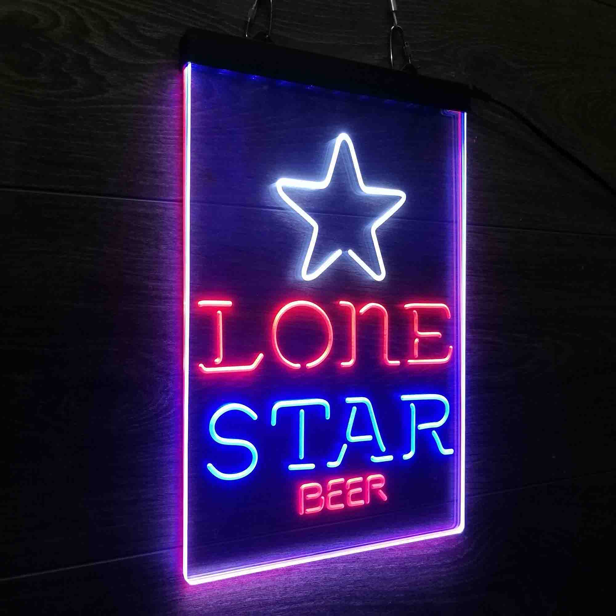 Lone Star Beer Bar Neon LED Sign 3 Colors