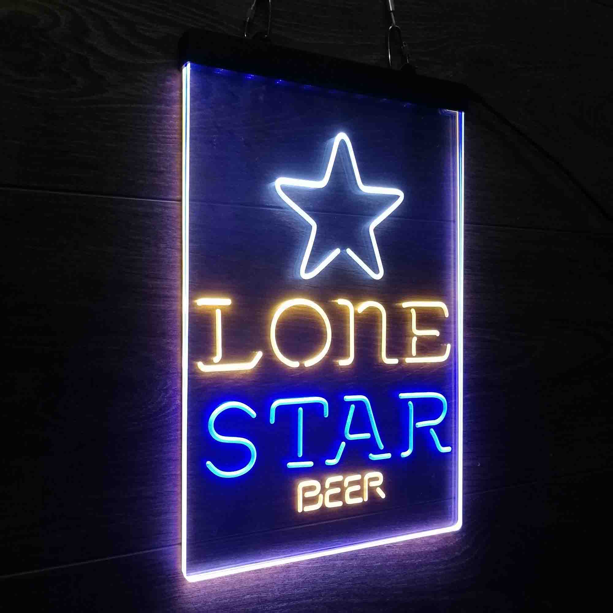 Lone Star Beer Bar Neon LED Sign 3 Colors