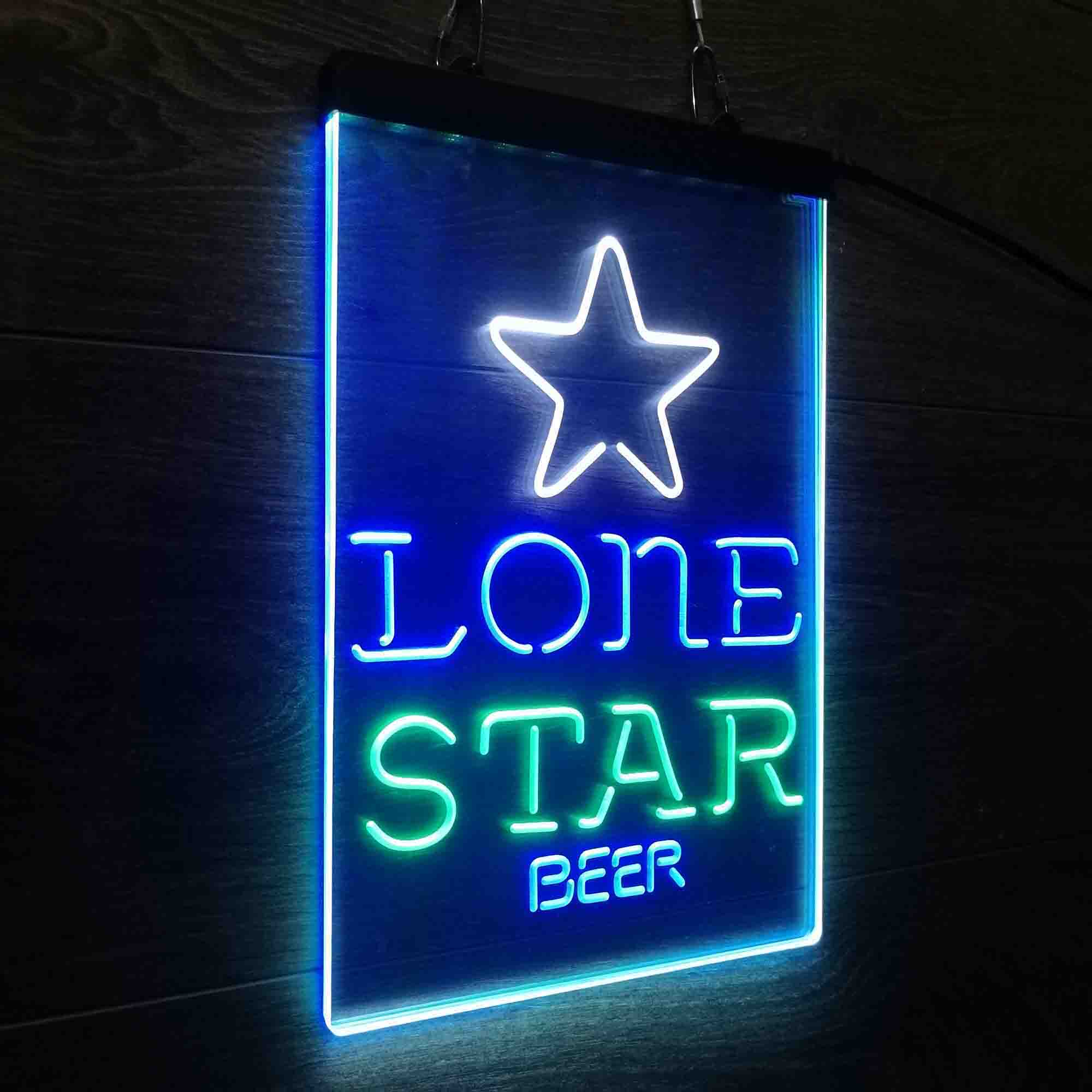 Lone Star Beer Bar Neon LED Sign 3 Colors