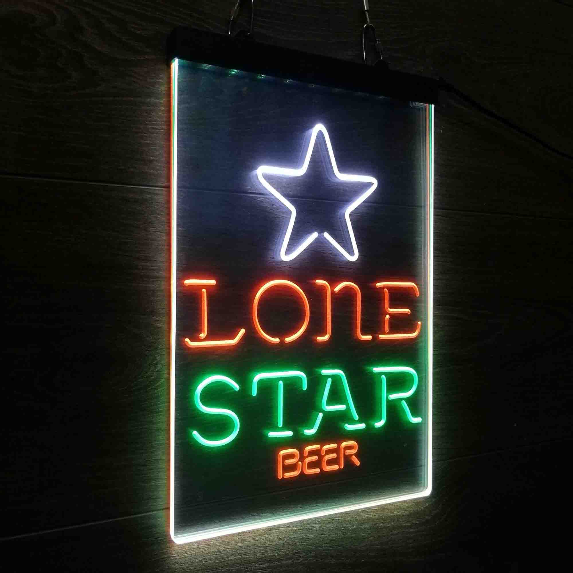 Lone Star Beer Bar Neon LED Sign 3 Colors