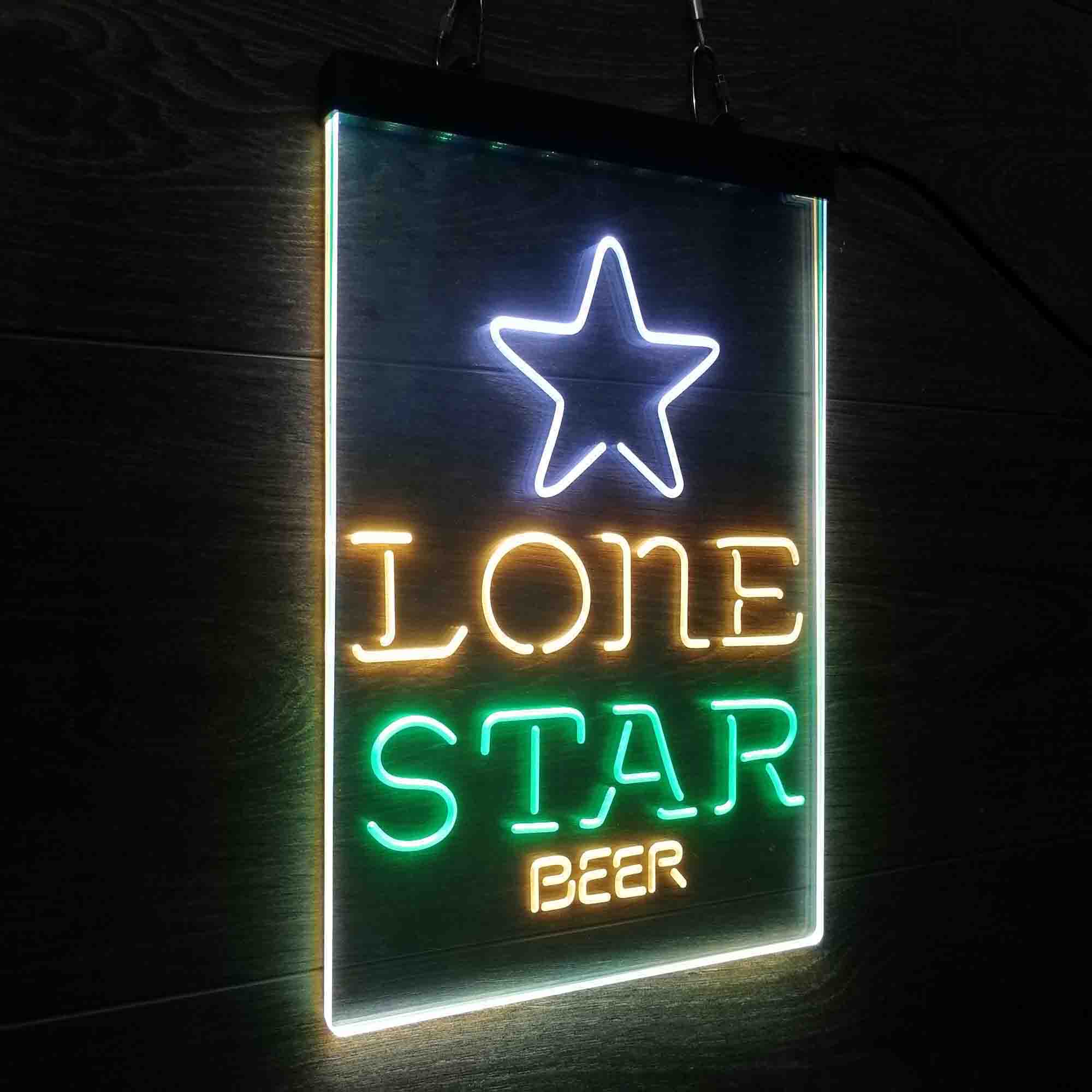 Lone Star Beer Bar Neon LED Sign 3 Colors