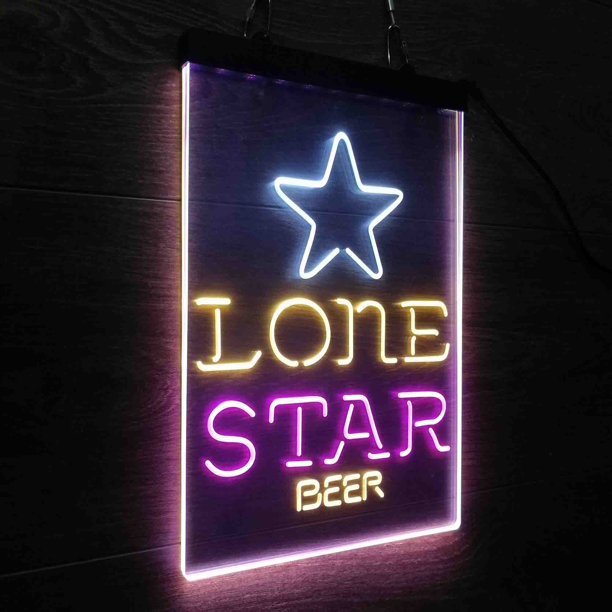 Lone Star Beer Bar Neon LED Sign 3 Colors