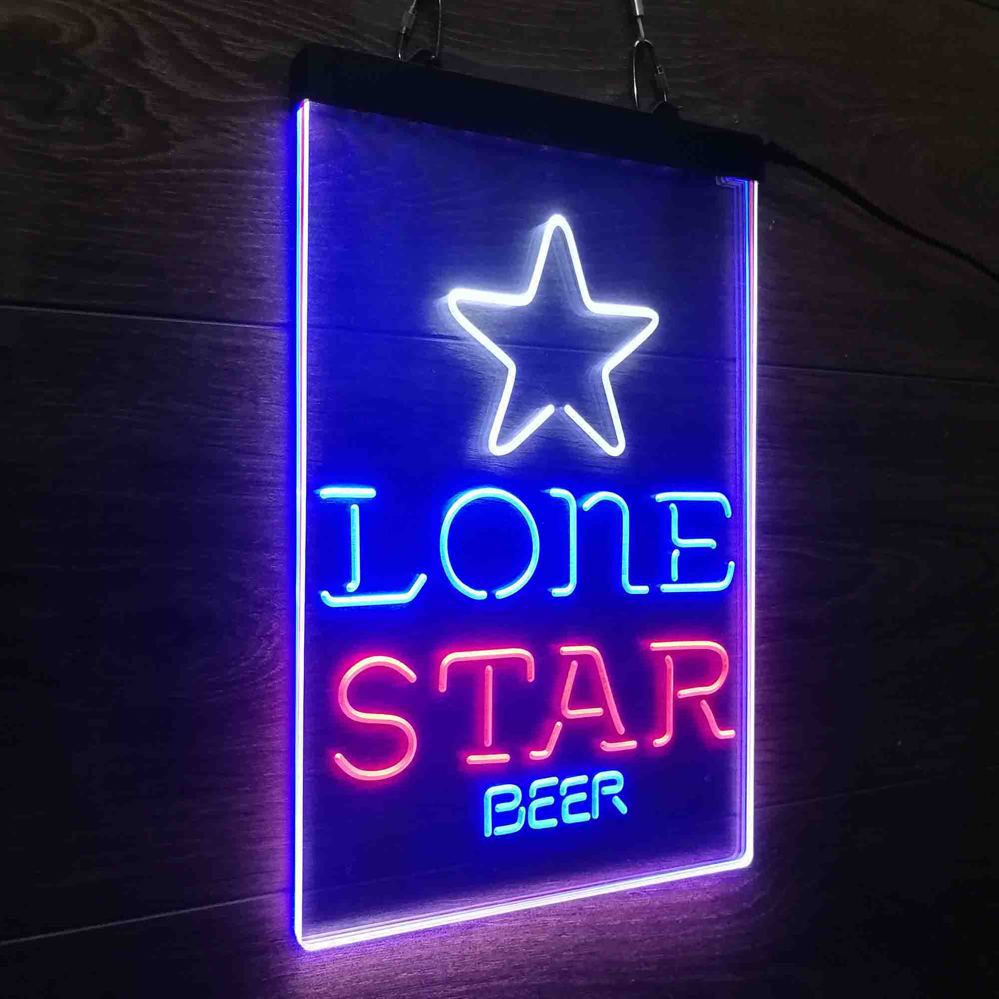 Lone Star Beer Bar Neon LED Sign 3 Colors