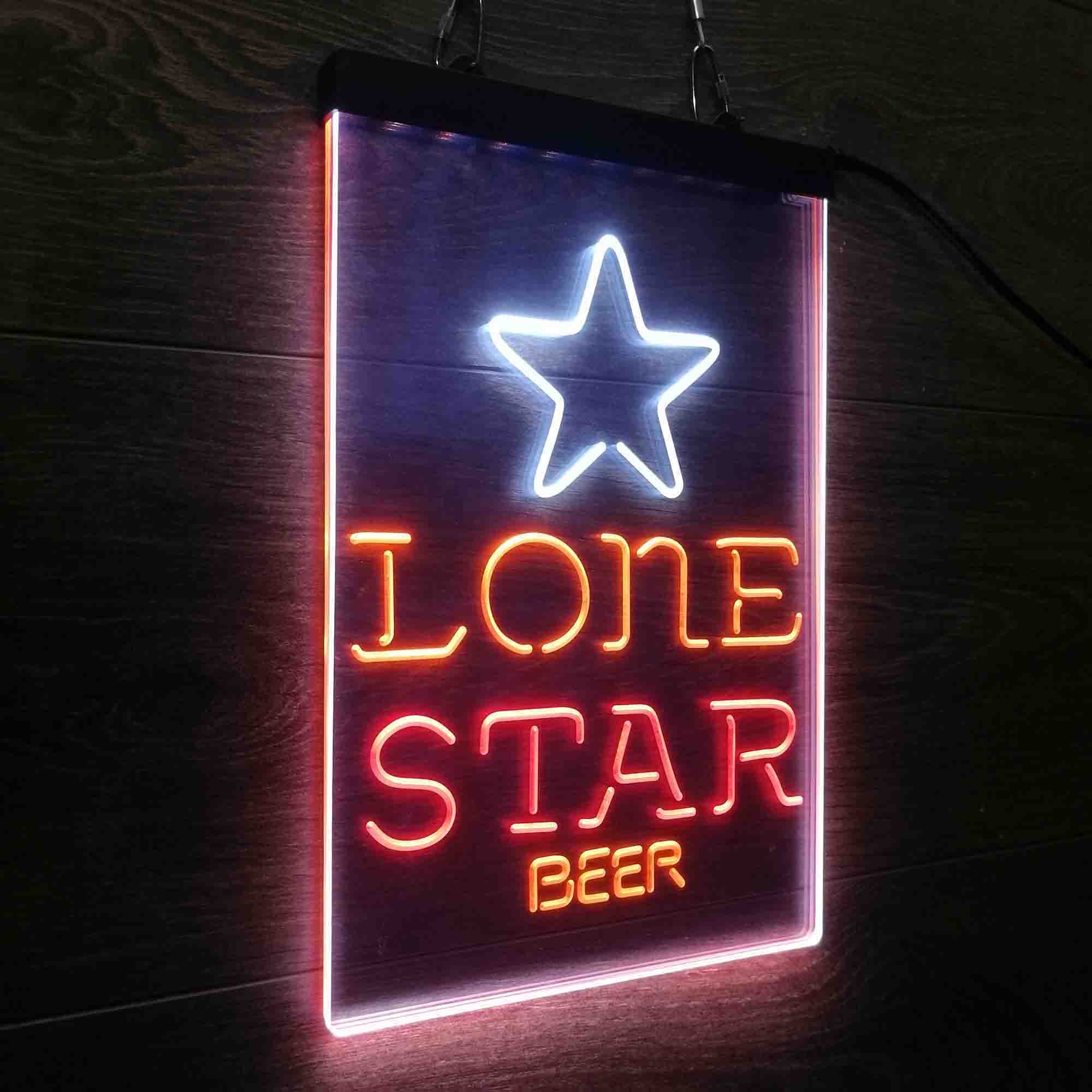 Lone Star Beer Bar Neon LED Sign 3 Colors