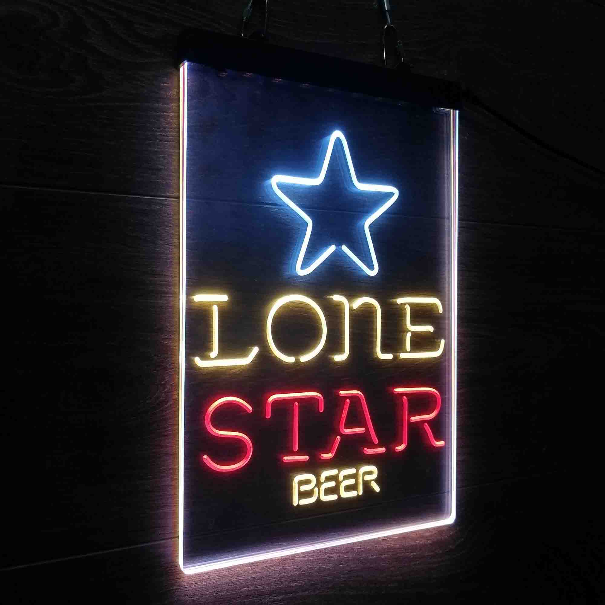 Lone Star Beer Bar Neon LED Sign 3 Colors